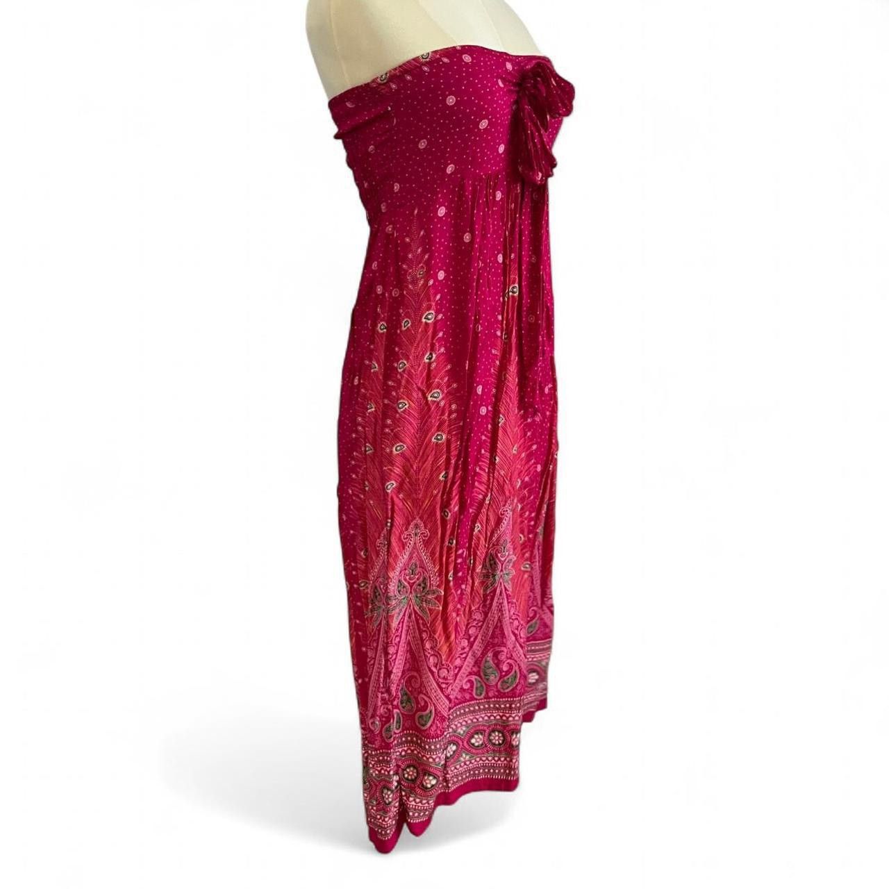 Other Vintage boho fairy hot pink paisley print strapless dress💗 Size S / US 4 / IT 40 - 3 Thumbnail