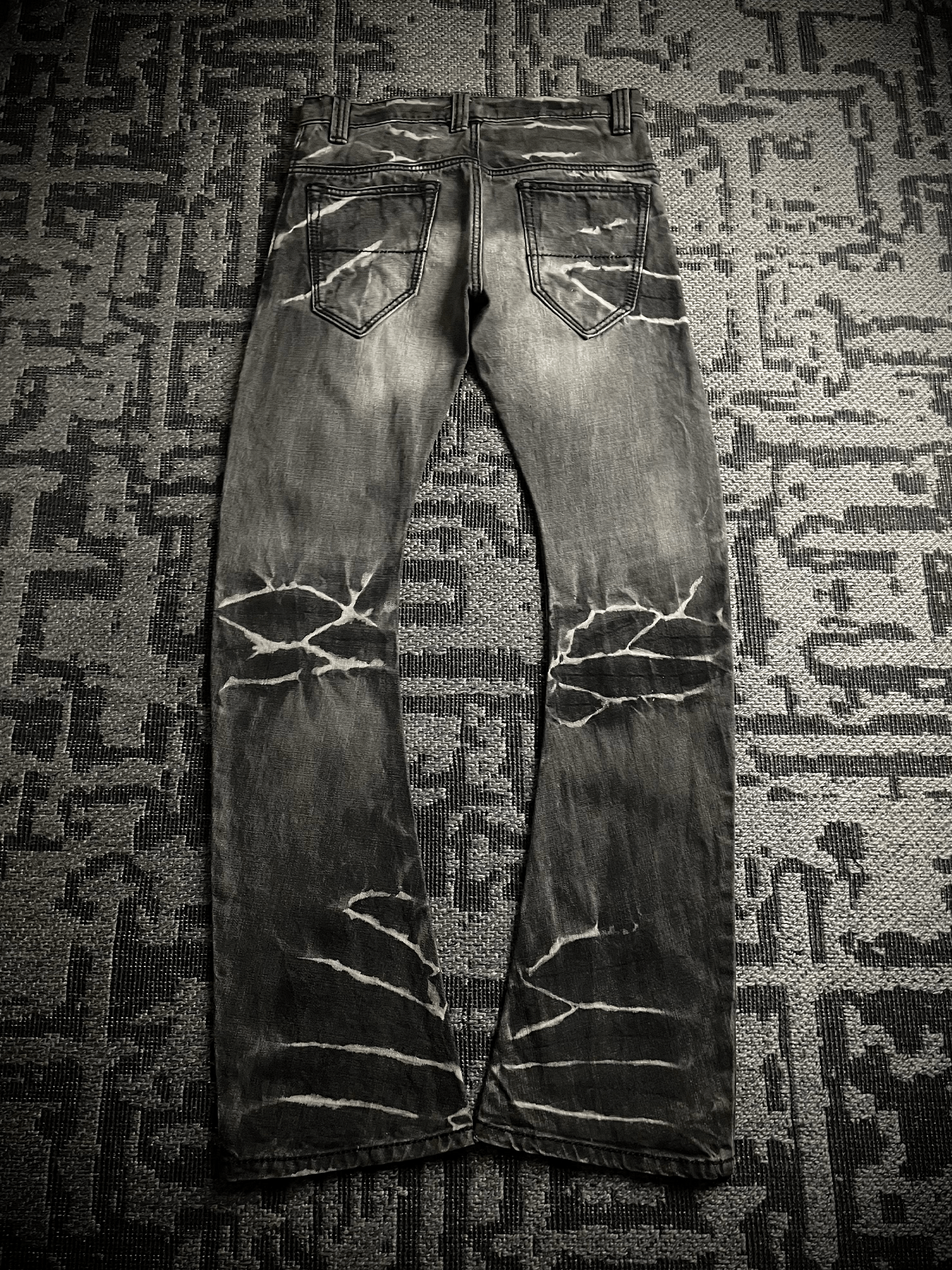 BUFFALO BOBS Johnny Wolf x Buffalo Bobs J-cut Claw Mark Flared Jeans Size US 32 / EU 48 - 6 Thumbnail