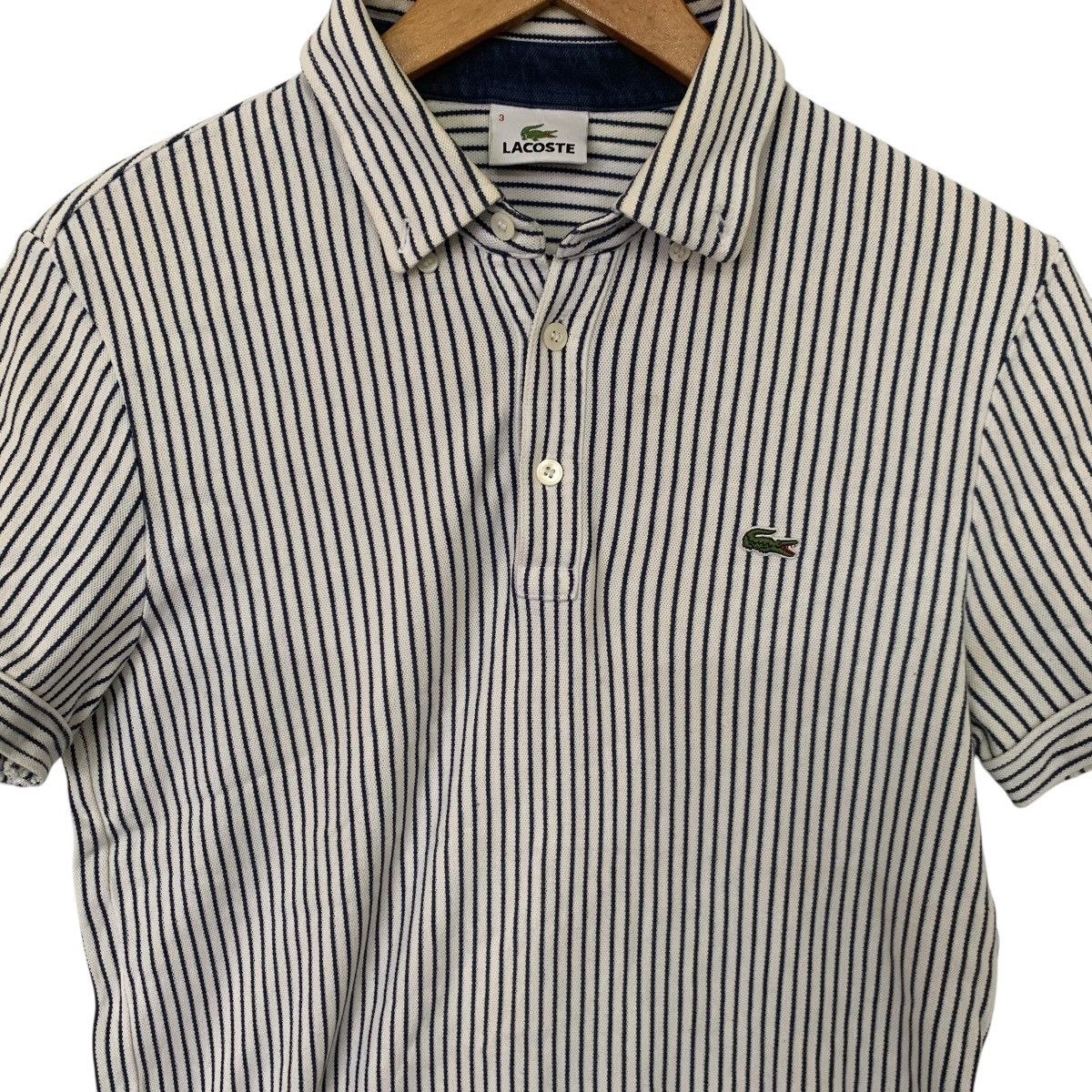 Lacoste × Vintage Vintage Lacoste Polo Rare Stripe Design Shirt Size US S / EU 44-46 / 1 - 2 Thumbnail