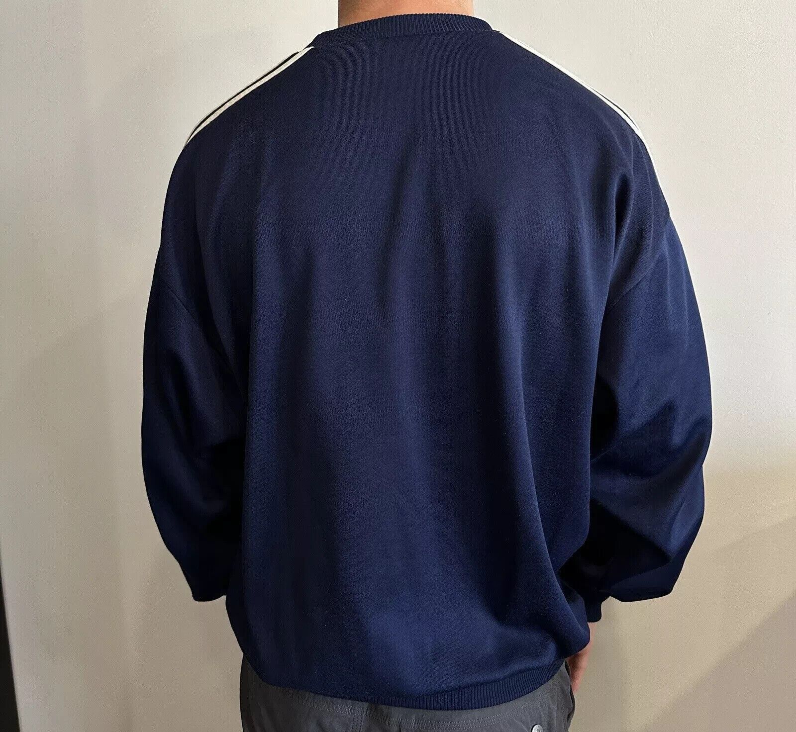 Adidas VINTAGE ADIDAS 1990s 90s Y2K SWEATSHIRT BIG LOGO SWEATER Size US L / EU 52-54 / 3 - 5 Thumbnail