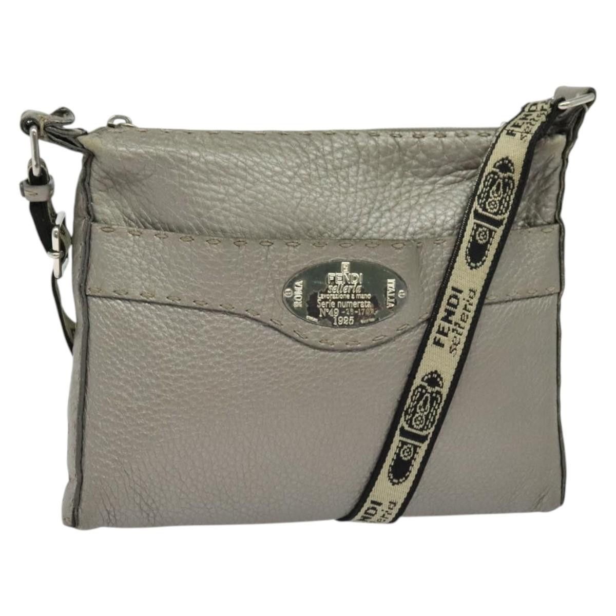 Fendi FENDI Celeria Shoulder Bag Leather Silver Size ONE SIZE - 1 Thumbnail