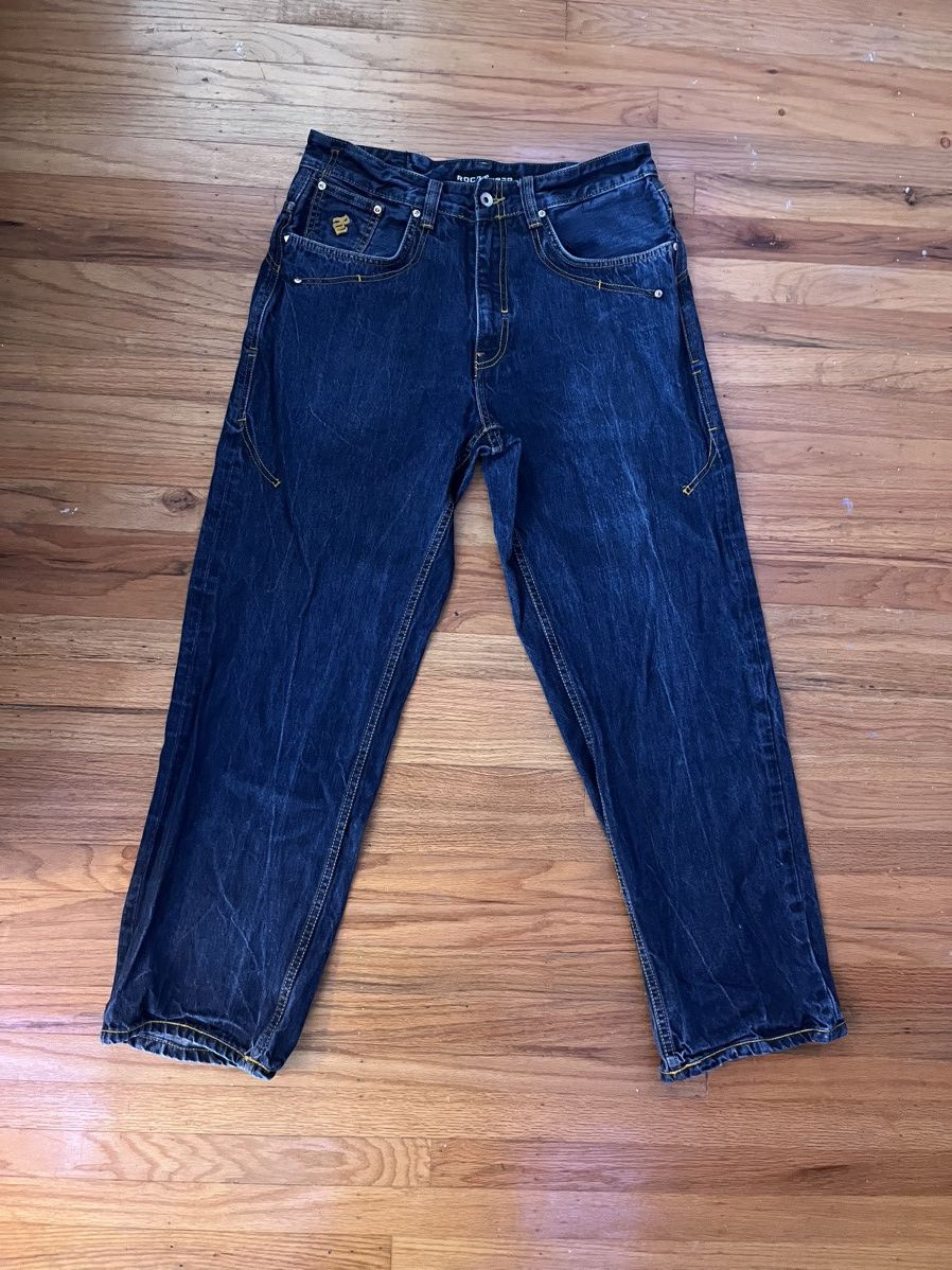Rocawear × Vintage Rocawear embroidered baggy jeans Size US 34 / EU 50 - 3 Thumbnail
