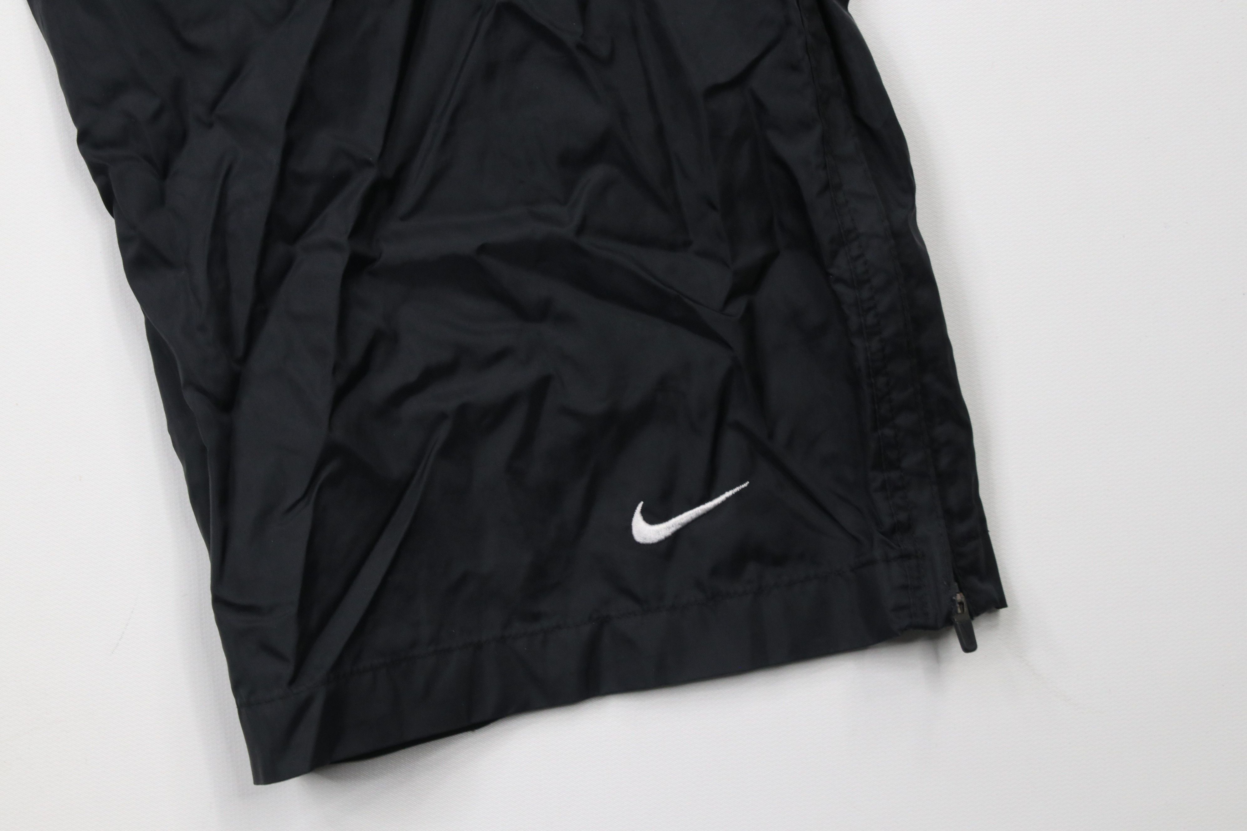 Nike × Vintage Vintage Nike Mini Swoosh Wide Leg Windbreaker Pants Black Size US 36 / EU 52 - 5 Thumbnail