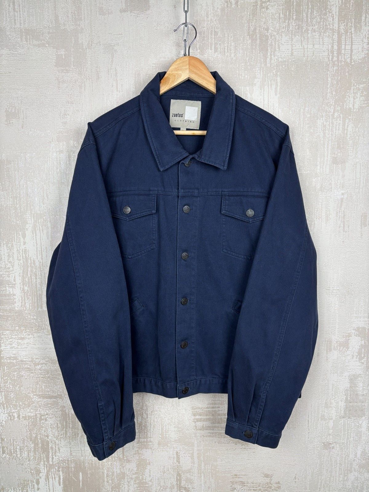 Vintage Zantos Trucker Jacket Navy Blue Size US XL / EU 56 / 4 - 7 Thumbnail
