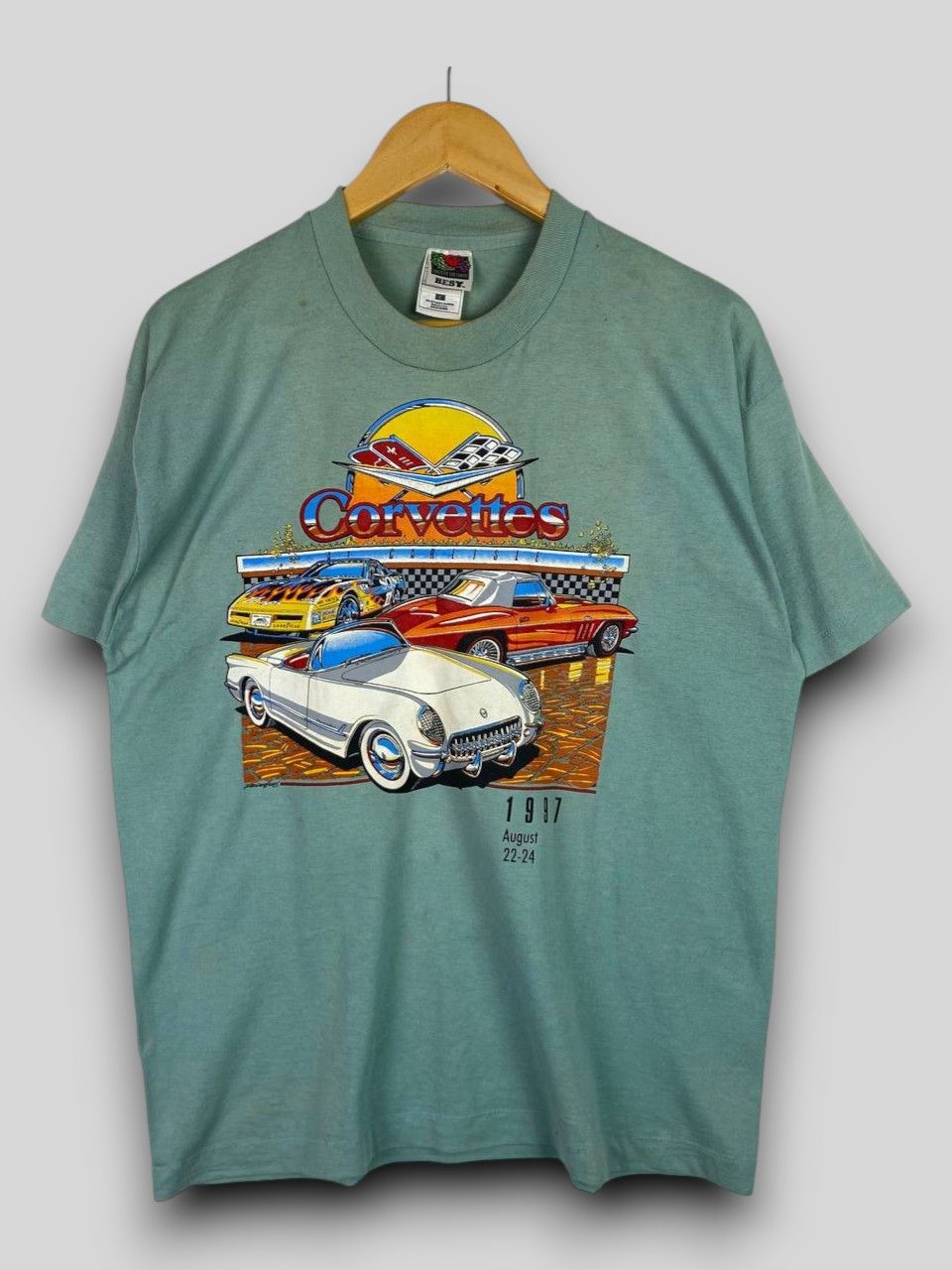Vintage vintage 90s corvettes tee nice design Size US L / EU 52-54 / 3 - 1 Thumbnail
