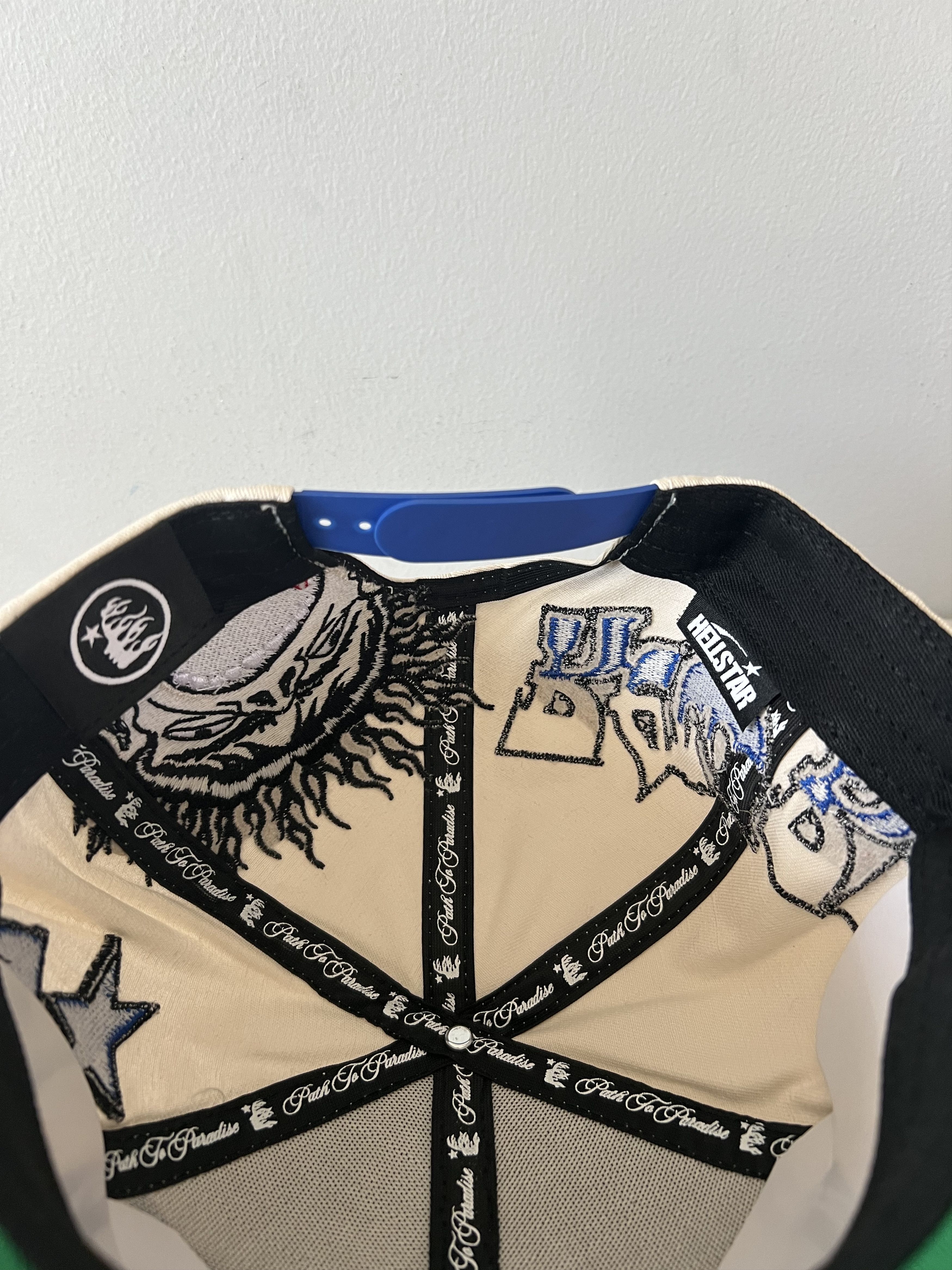 HELLSTAR Hellstar Records Snapback Hat in White Blue Size ONE SIZE - 6 Thumbnail