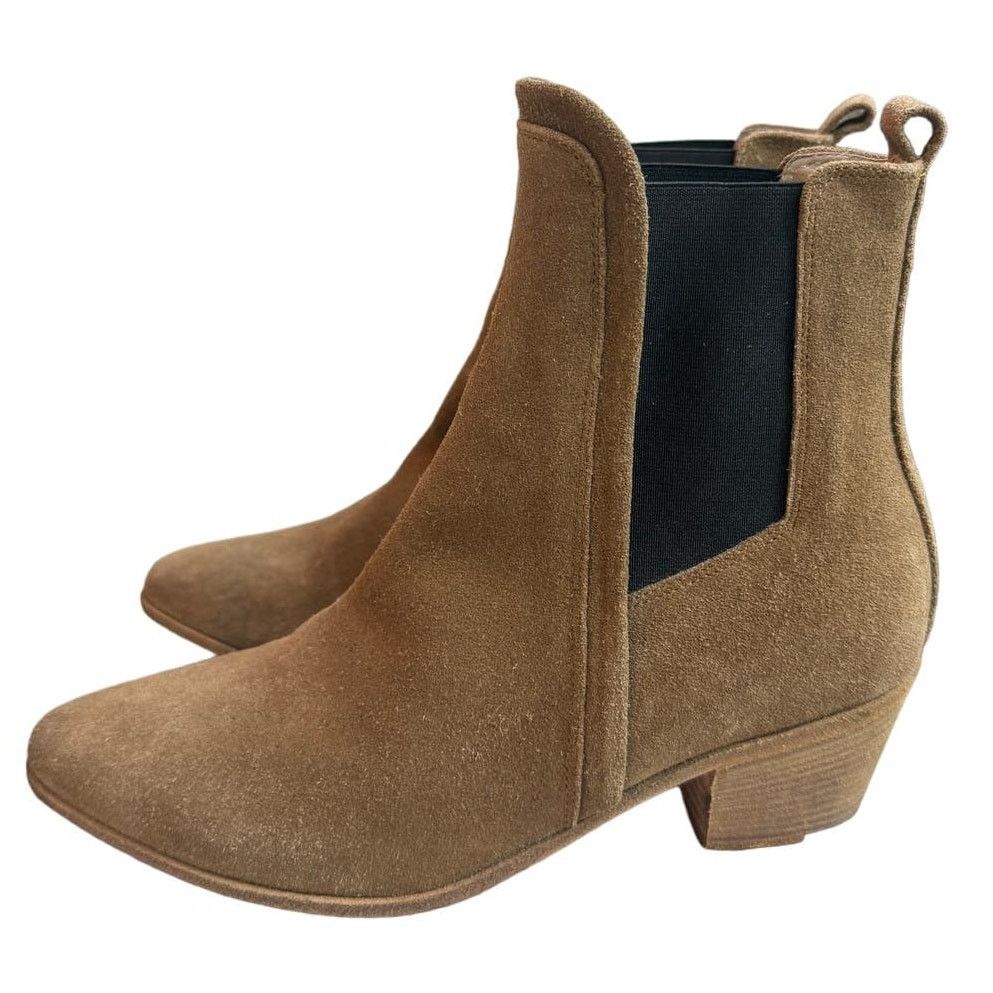Iro IRO Beige Suede Heeled Almond Toe Chelsea Boots Size 36 Size US 5 / IT 35 - 2 Thumbnail