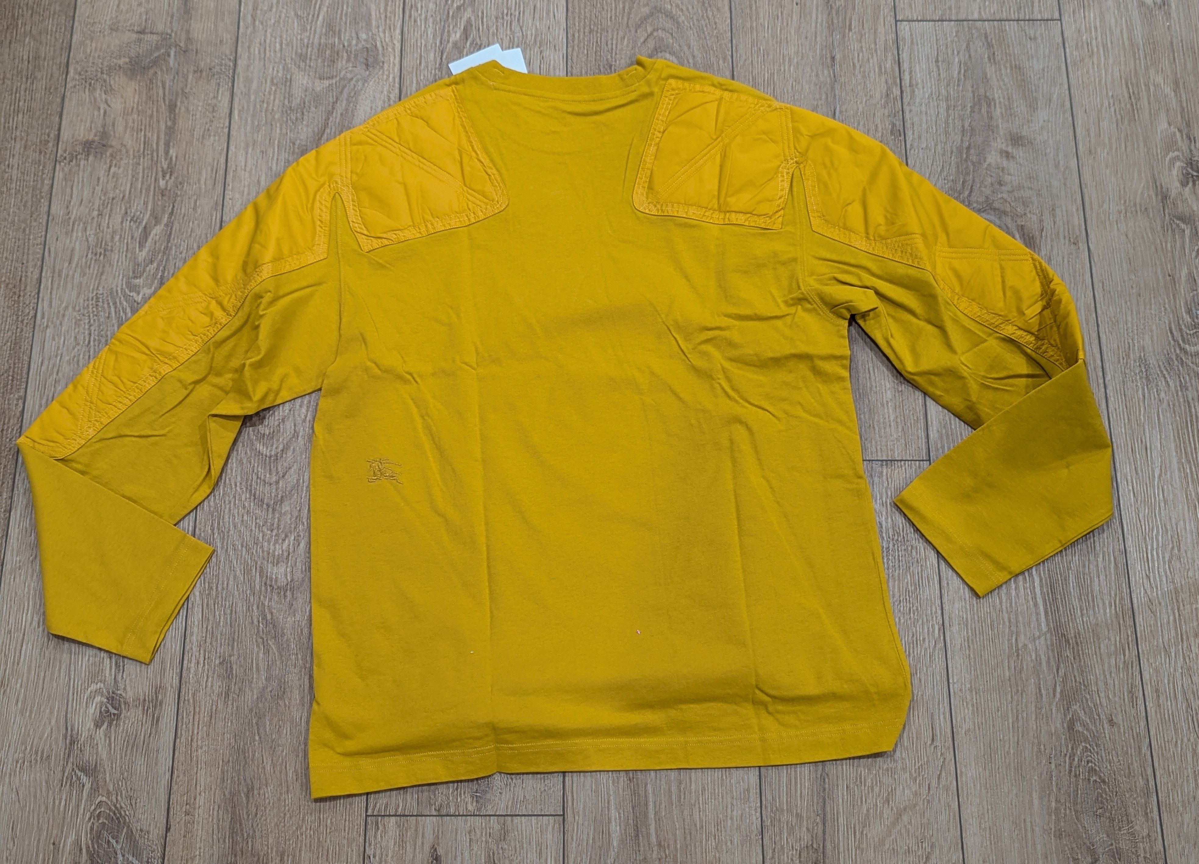 Burberry Burberry Paneled Fine Knit Cotton T-Shirt Jumper Gold Medium Size US M / EU 48-50 / 2 - 4 Thumbnail