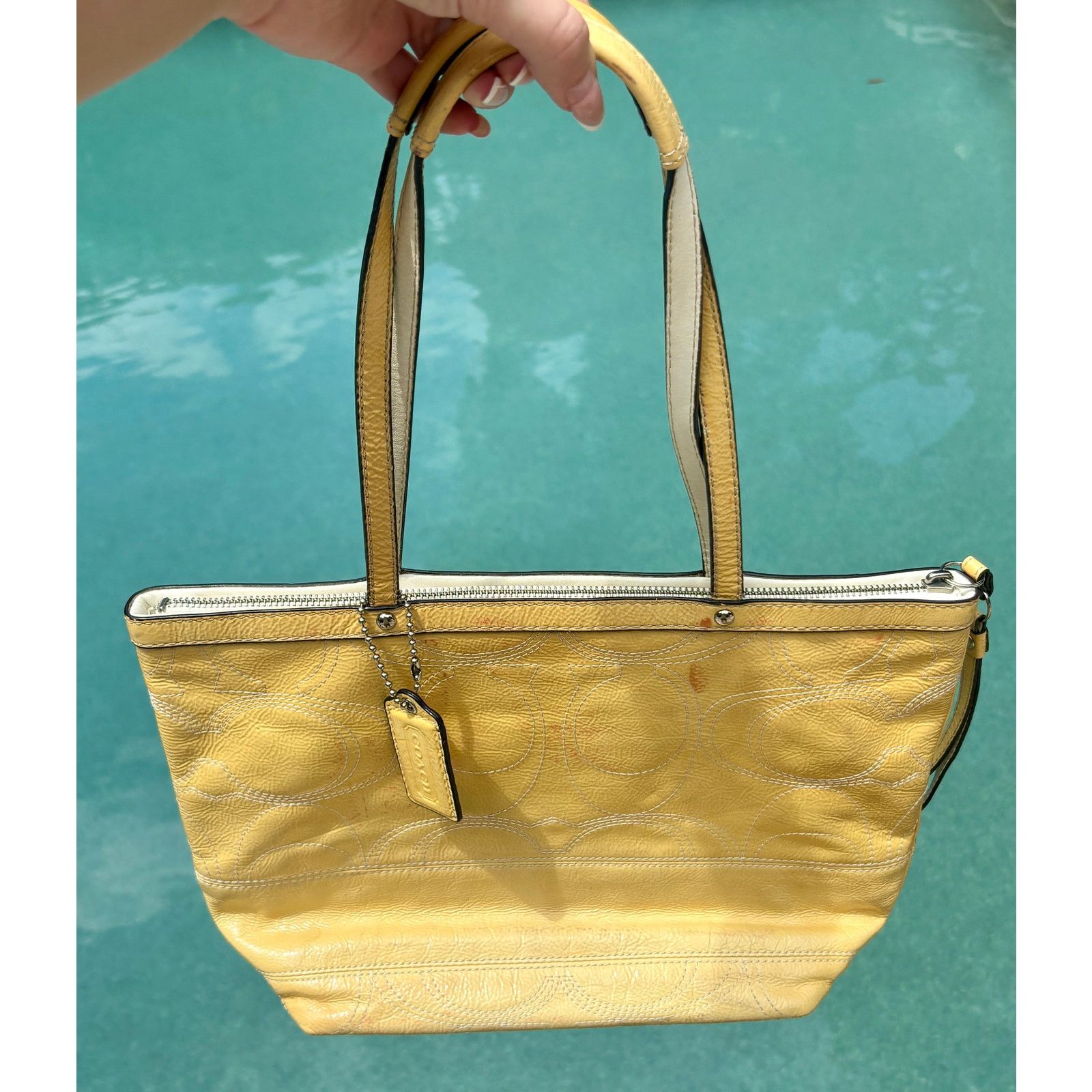 Coach Yellow Patent Vintage Coach Small Totebag Size ONE SIZE - 2 Thumbnail