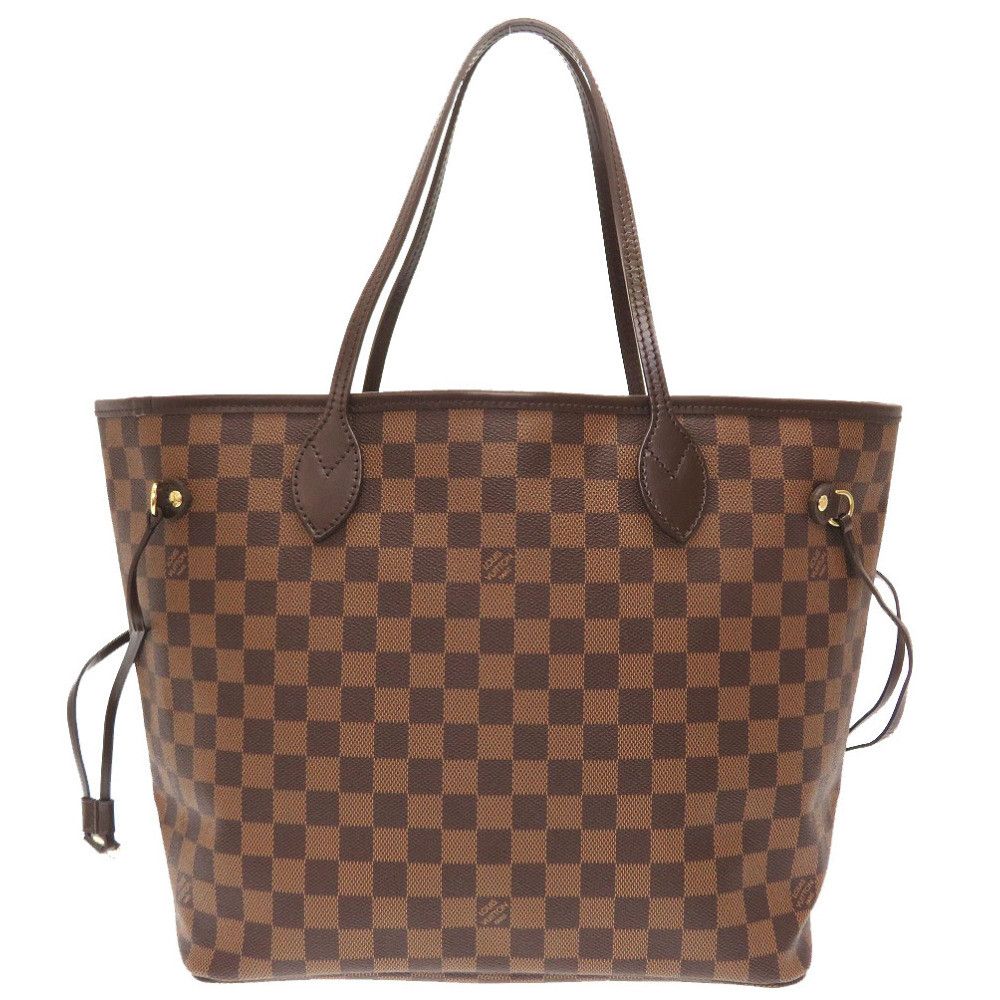 image of Louis Vuitton Damier Neverfull Mm Tote Bag Lv Brown, Women's