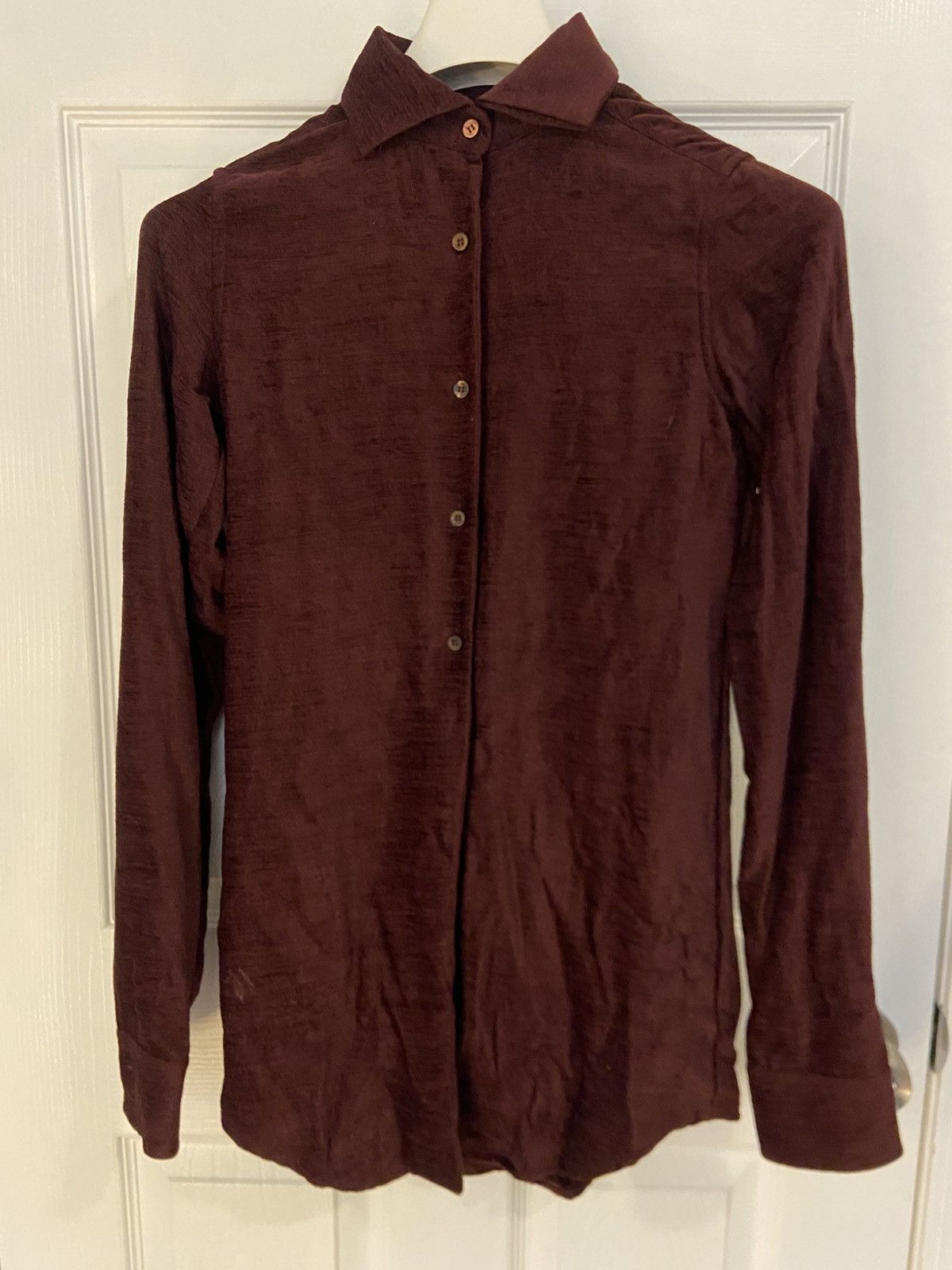 Romeo Gigli Merlot Velvet Shirt, F/W 1997