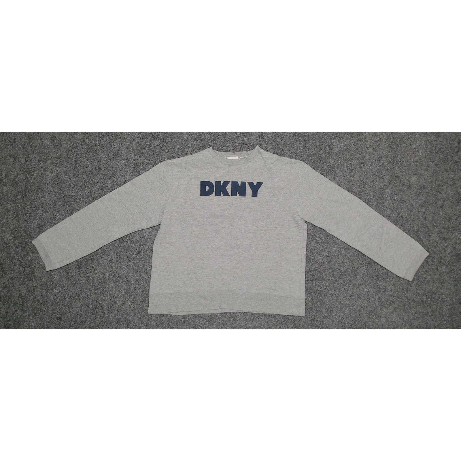 DKNY DKNY Vintage 90s Boxy Cropped Spellout Sweatshirt Size L / US 10 / IT 46 - 5 Thumbnail