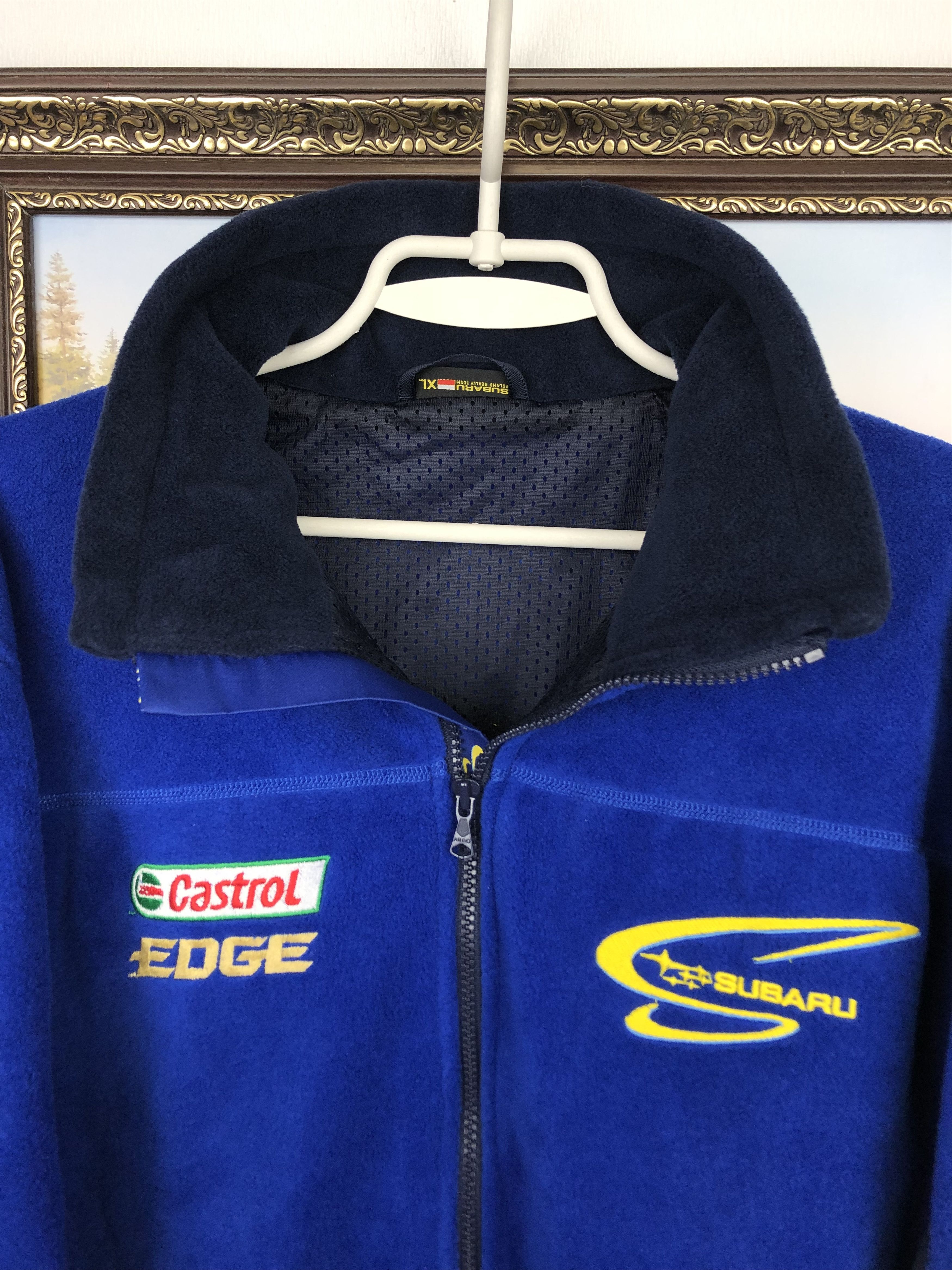 Vintage Vintage Subaru Team Racing Fleece Jacket Blue Mens Track Top Size US XL / EU 56 / 4 - 5 Thumbnail