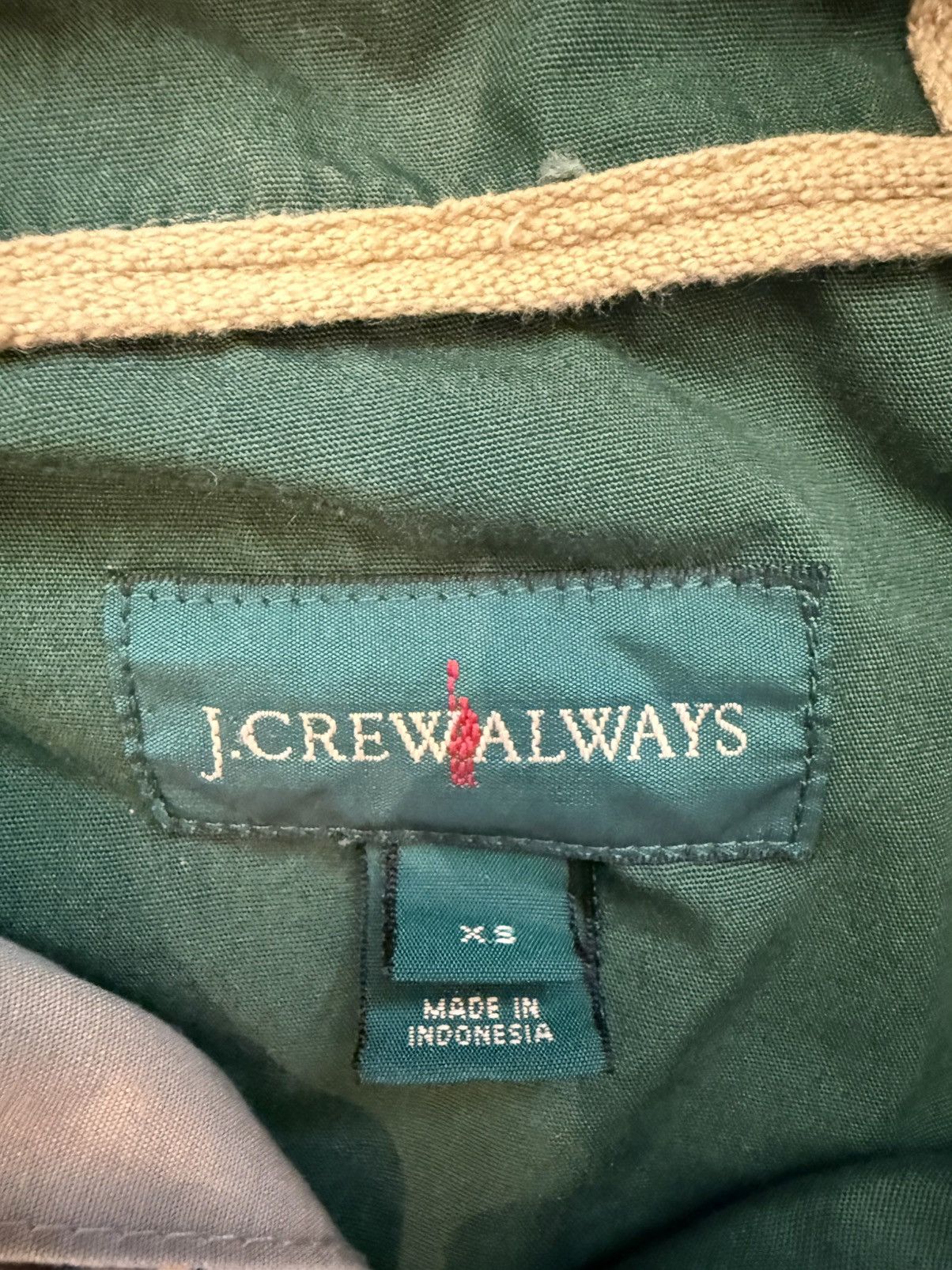 J.Crew J. Crew Quarter Zip Vintage Green Raincoat Size US XS / EU 42 / 0 - 6 Thumbnail