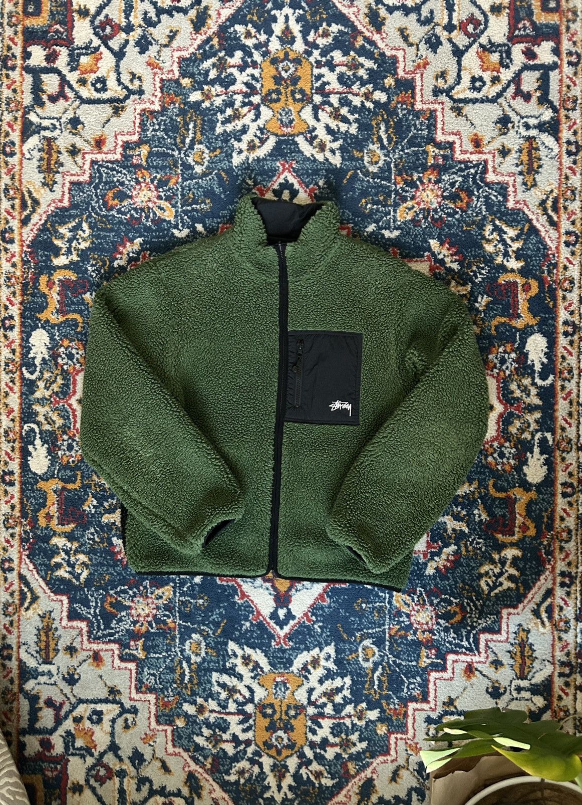 Stussy Stussy “8-ball” Fleece Jacket Size US M / EU 48-50 / 2 - 1 Thumbnail