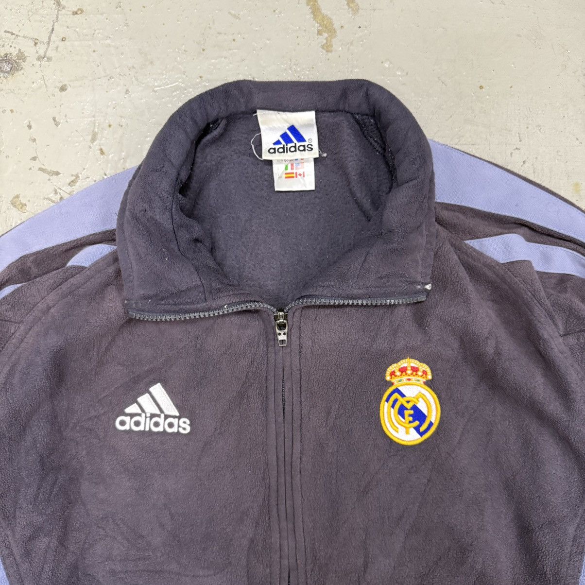 Adidas Vintage Adidas Real Madrid FC Fleece Jacket Size US L / EU 52-54 / 3 - 2 Thumbnail