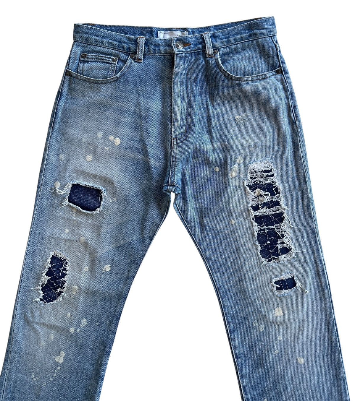 Japanese Brand Japanese TTU Distressed Paint Splatters Patchwork Denim Size US 29 - 3 Thumbnail