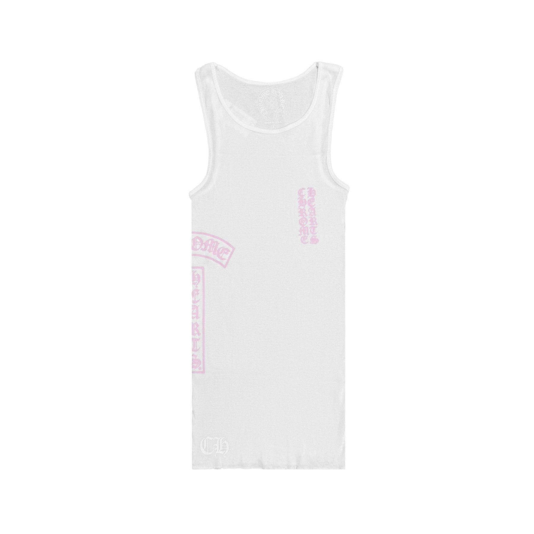 Chrome Hearts Chrome Hearts White T-Bar Script Logo Tank Top Size S / US 4 / IT 40 - 1 Thumbnail