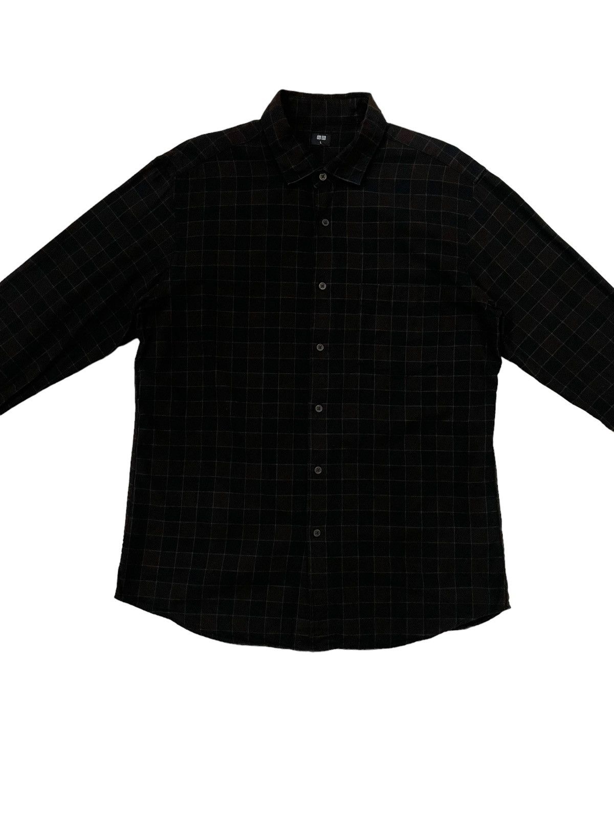 Flannel × Japanese Brand Vintage Uniqlo Travis Scott Style Tartan Plaid Flannel Size US L / EU 52-54 / 3 - 3 Thumbnail
