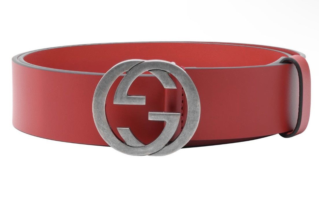 Gucci Gucci GG Interlocking Belt Red Size ONE SIZE - 1 Thumbnail