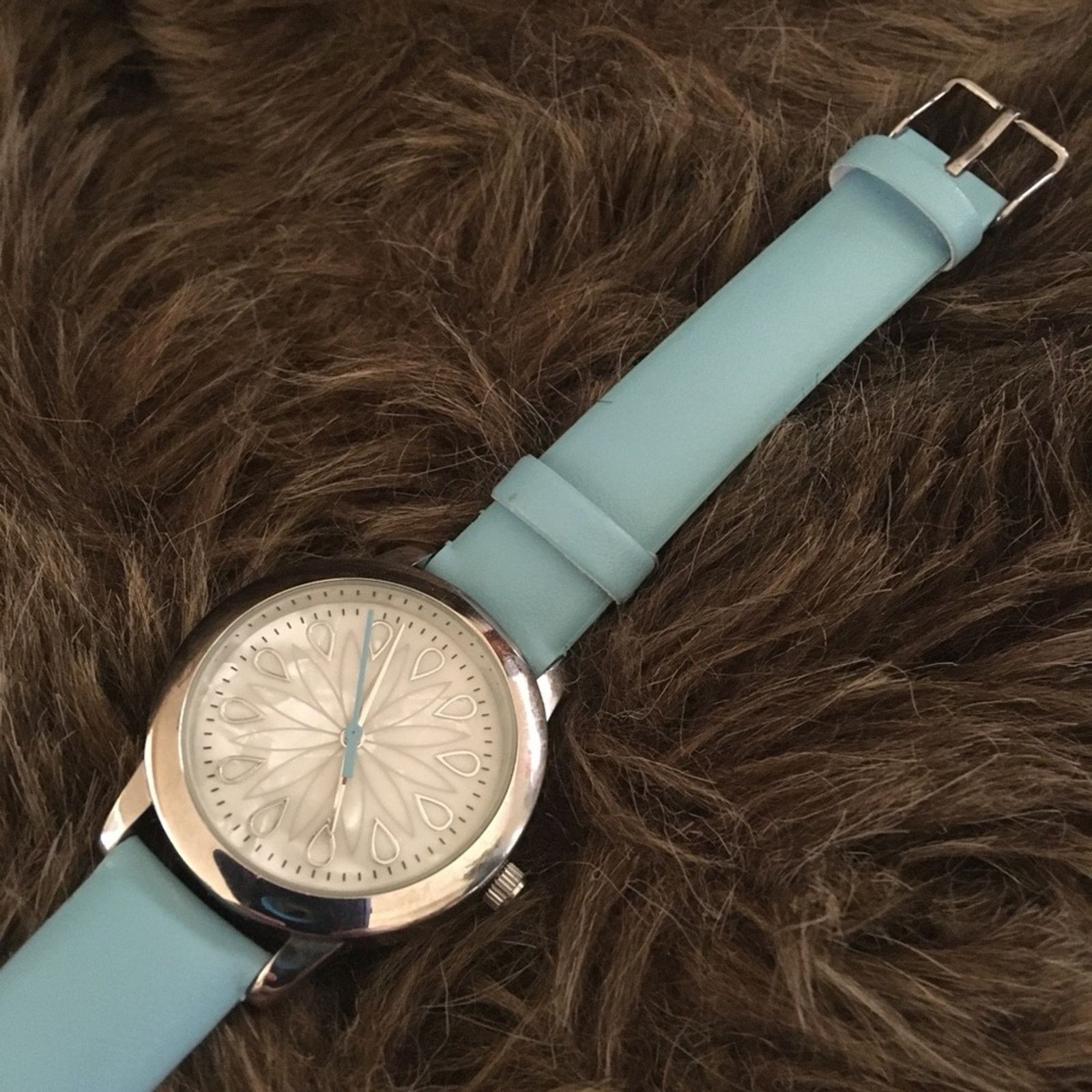 Jewelry Ladies MSPCI blue faux leather band watch Size ONE SIZE - 5 Thumbnail