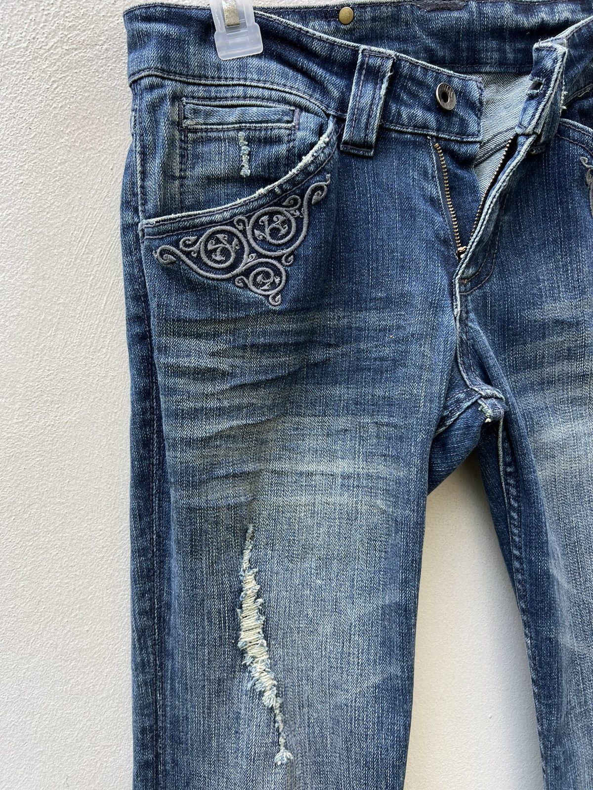 BUFFALO BOBS VTG Buffalo Jeans Japan Distress Denim Stretch Flare Jeans Size US 29 - 8 Thumbnail