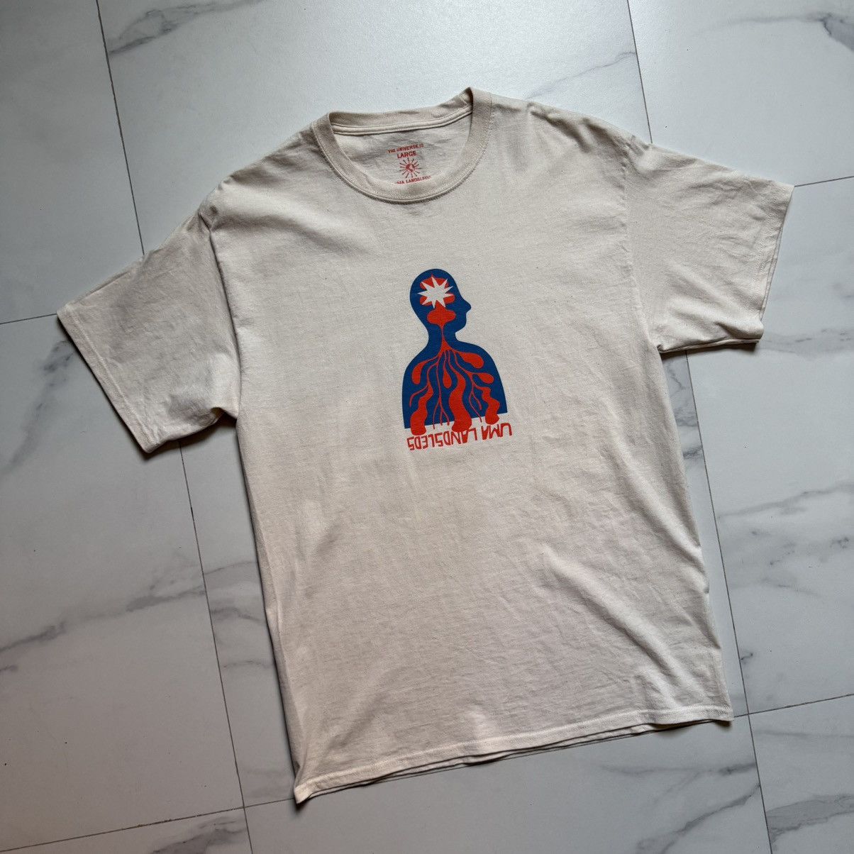 Hypebeast Uma Landsleds Starhead Natural Tee Size US L / EU 52-54 / 3 - 3 Thumbnail