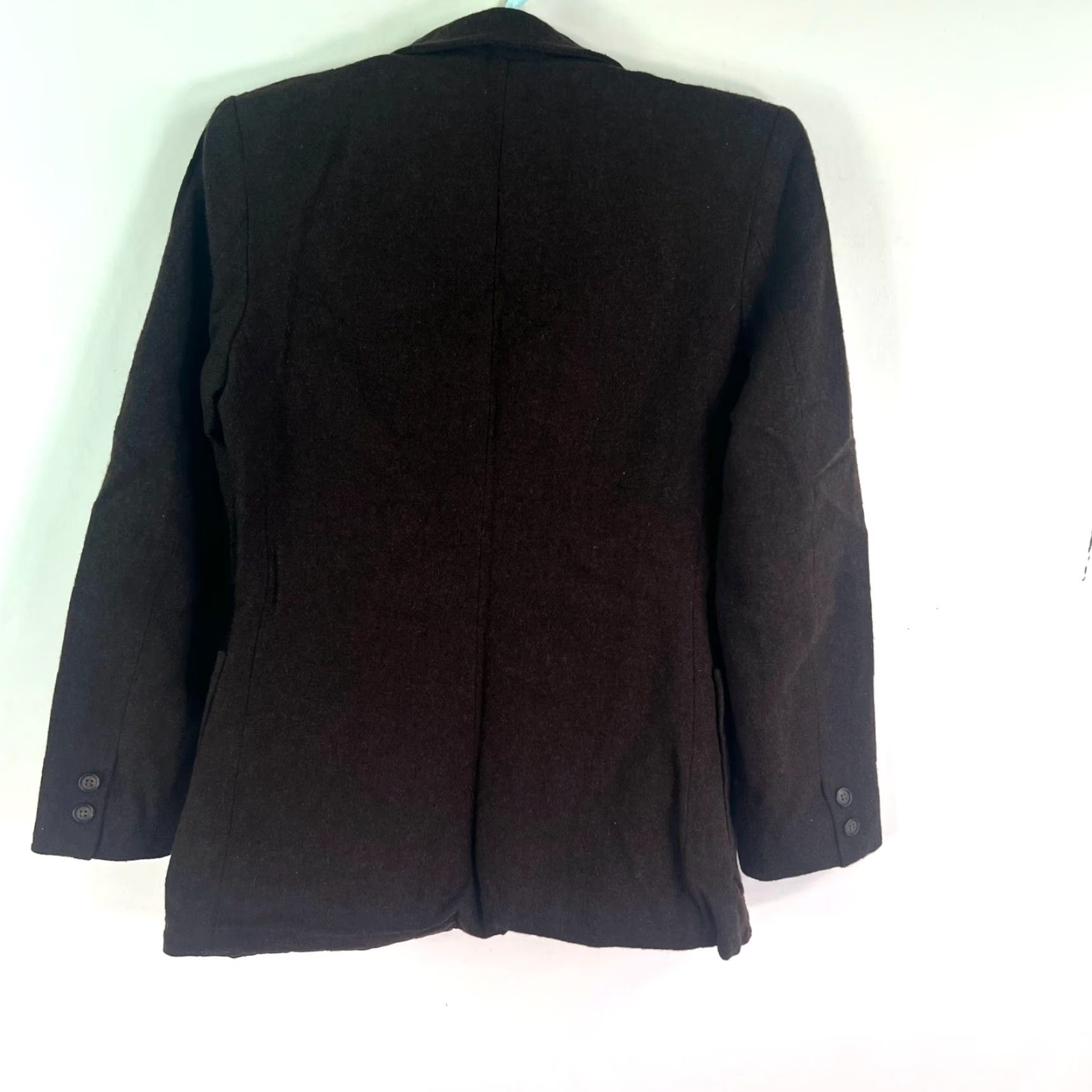 Vintage VINTAGE Single Breast Notch Wool Blend Blazer Jacket Womens Size 7/8 Brown Made in Japan Size M / US 6-8 / IT 42-44 - 2 Thumbnail