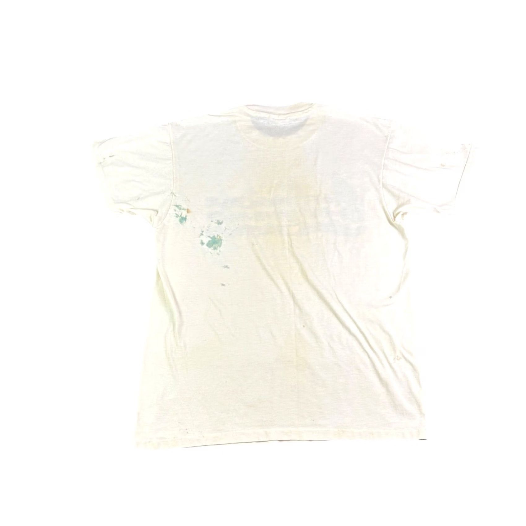 Hanes VINTAGE Hanes Fifty-Fifty Bermuda T Shirt Large Ivory 1980s Mens Short Sleeve Graphic Tee Distressed Size US L / EU 52-54 / 3 - 2 Thumbnail