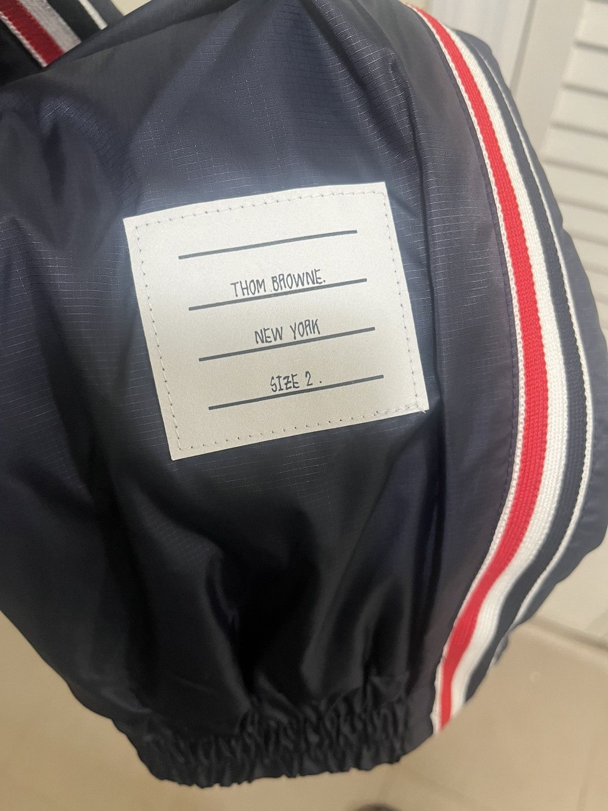 Thom Browne Thom Browne Track Pants In Ripstop With RWB Stripe Sz 2 Size US 32 / EU 48 - 8 Thumbnail