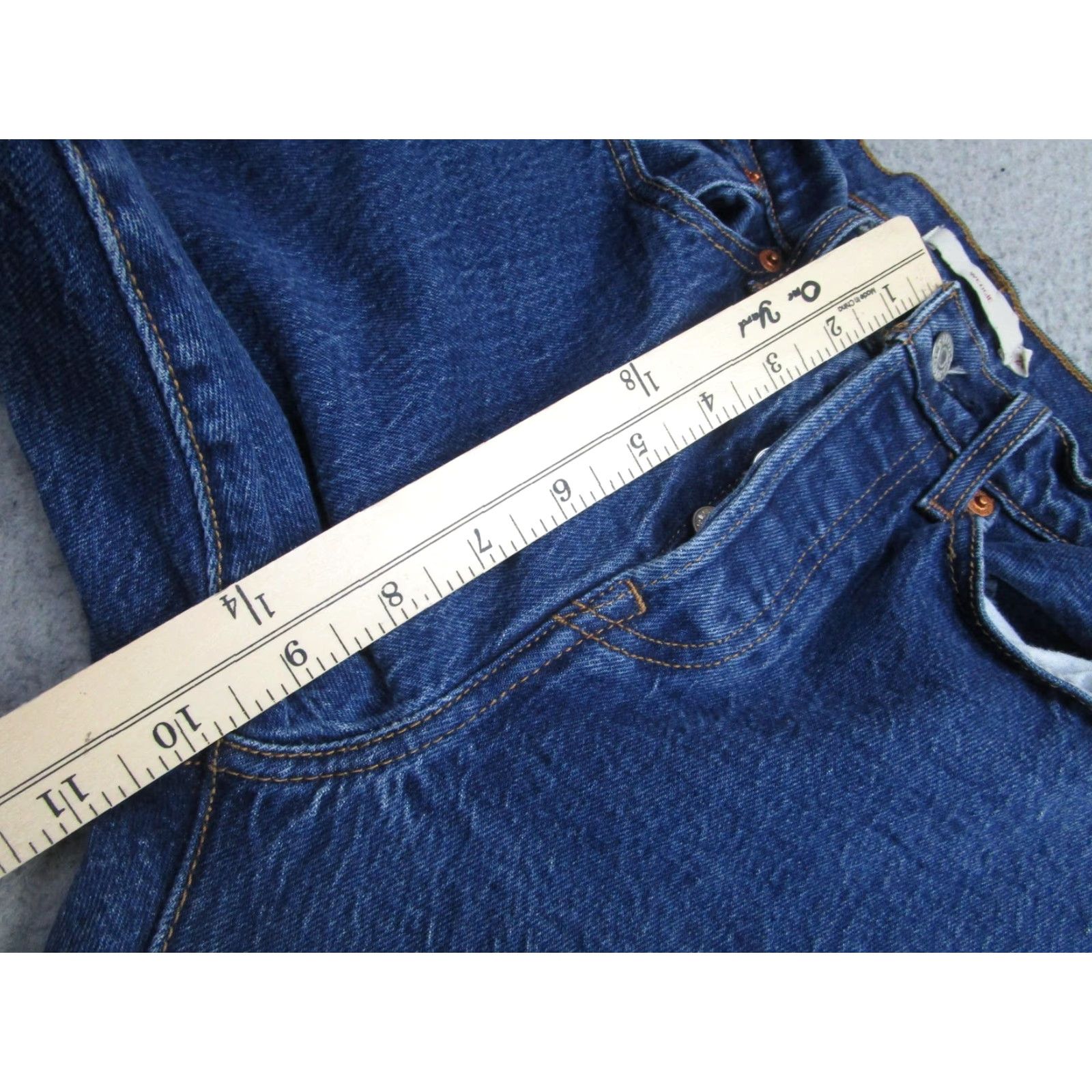 Levi's Levi's Wedgie Straight Jeans Womens 28 Blue High Rise Button Fly Stretch Big E Jeans Women Slim Rise 28 in Medium Blue Denim Size 28" / US 6 / IT 42 - 7 Thumbnail