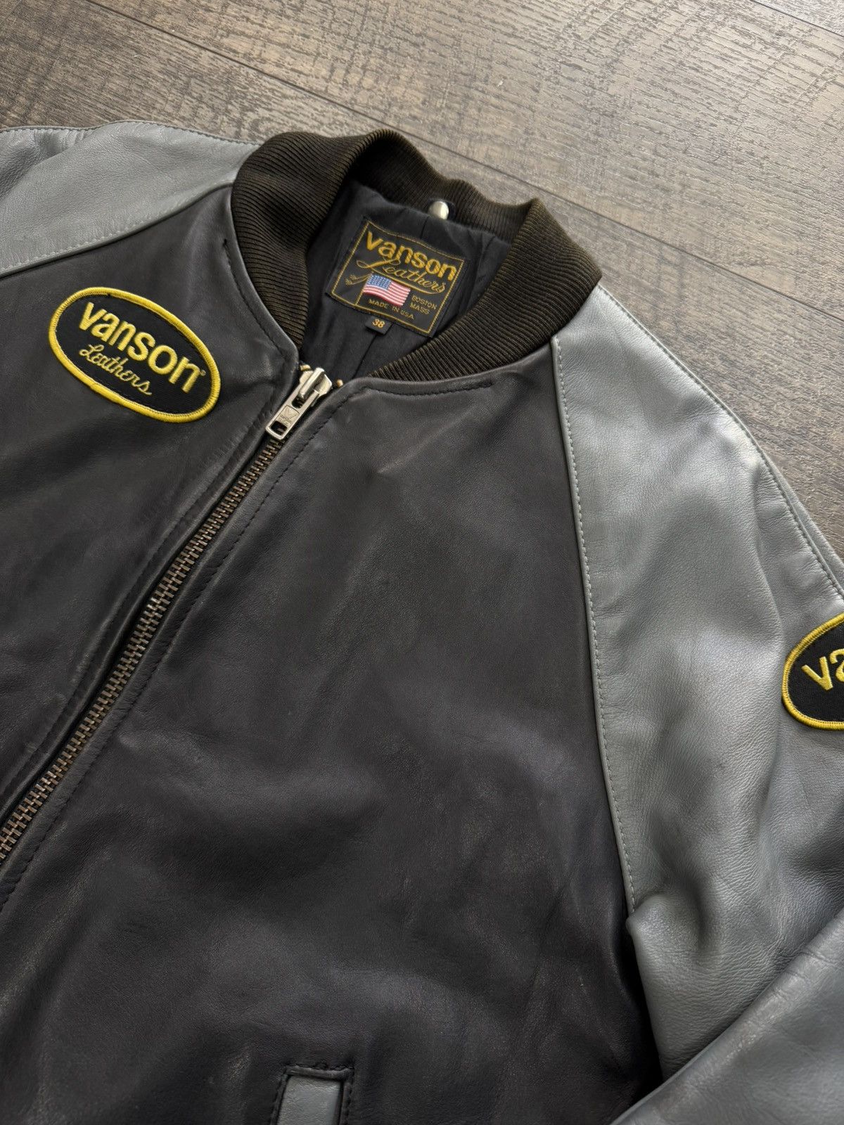 Vanson Leathers Vanson Black/Grey Leather Jacket - A$AP Rocky Size US M / EU 48-50 / 2 - 2 Thumbnail