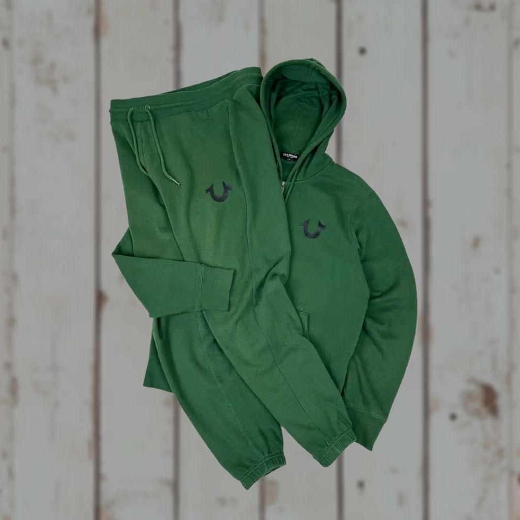 True Religion True Religion Tracksuit Hoodie Pants 2 Piece Set Men Size S Green Sweatshirt Sweatpants Tracksuit With Logo Size US S / EU 44-46 / 1 - 1 Thumbnail