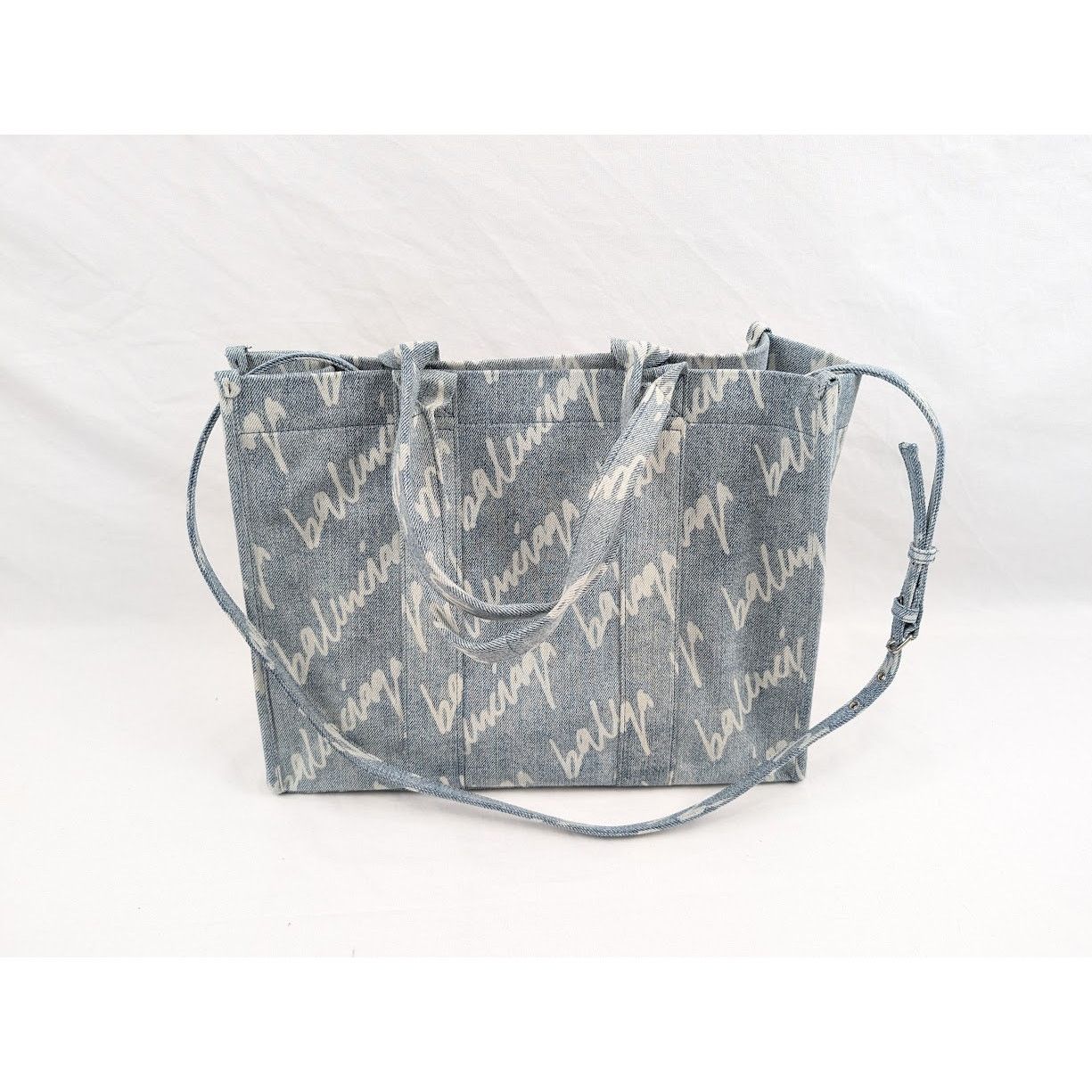 Balenciaga o1rshd1 Size: OS / Scribble Printed Denim Hardware Tote Bag Size ONE SIZE - 1 Thumbnail