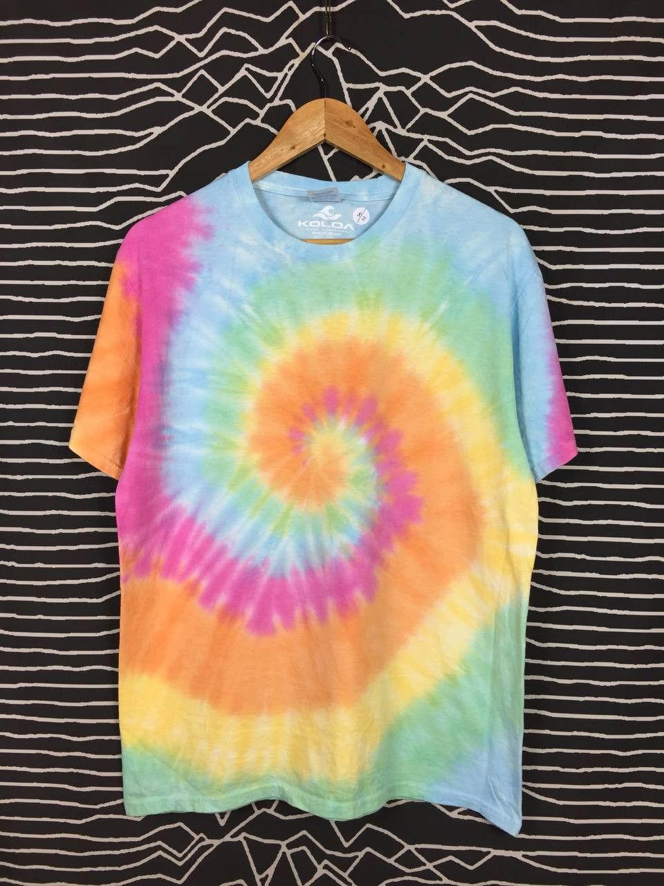 Vintage Vtg Koloa Surf Company Rainbow Swirly Spiral Tie Dye Tee Size US M / EU 48-50 / 2 - 2 Thumbnail