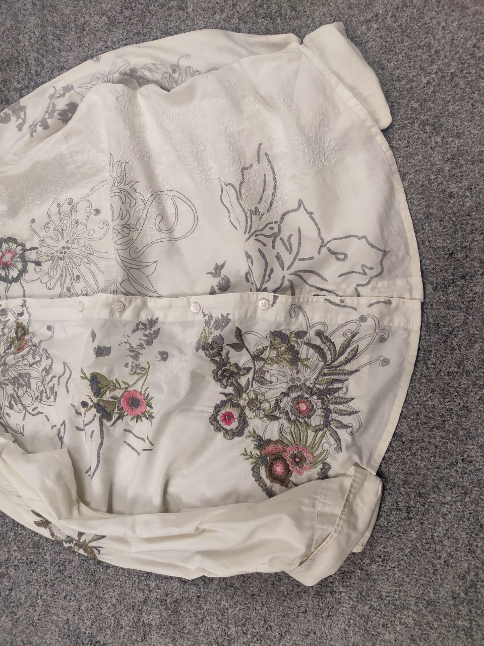 ESPIRIT Esprit Vintage Y2K Style embroidered flower Buttons shirt Size XL / US 12-14 / IT 48-50 - 5 Thumbnail