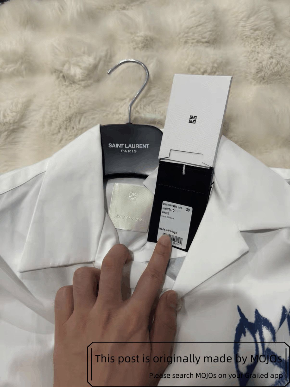 Givenchy Sz 39 Givenchy Logo White Shirt mojos521631 Size US M / EU 48-50 / 2 - 3 Thumbnail