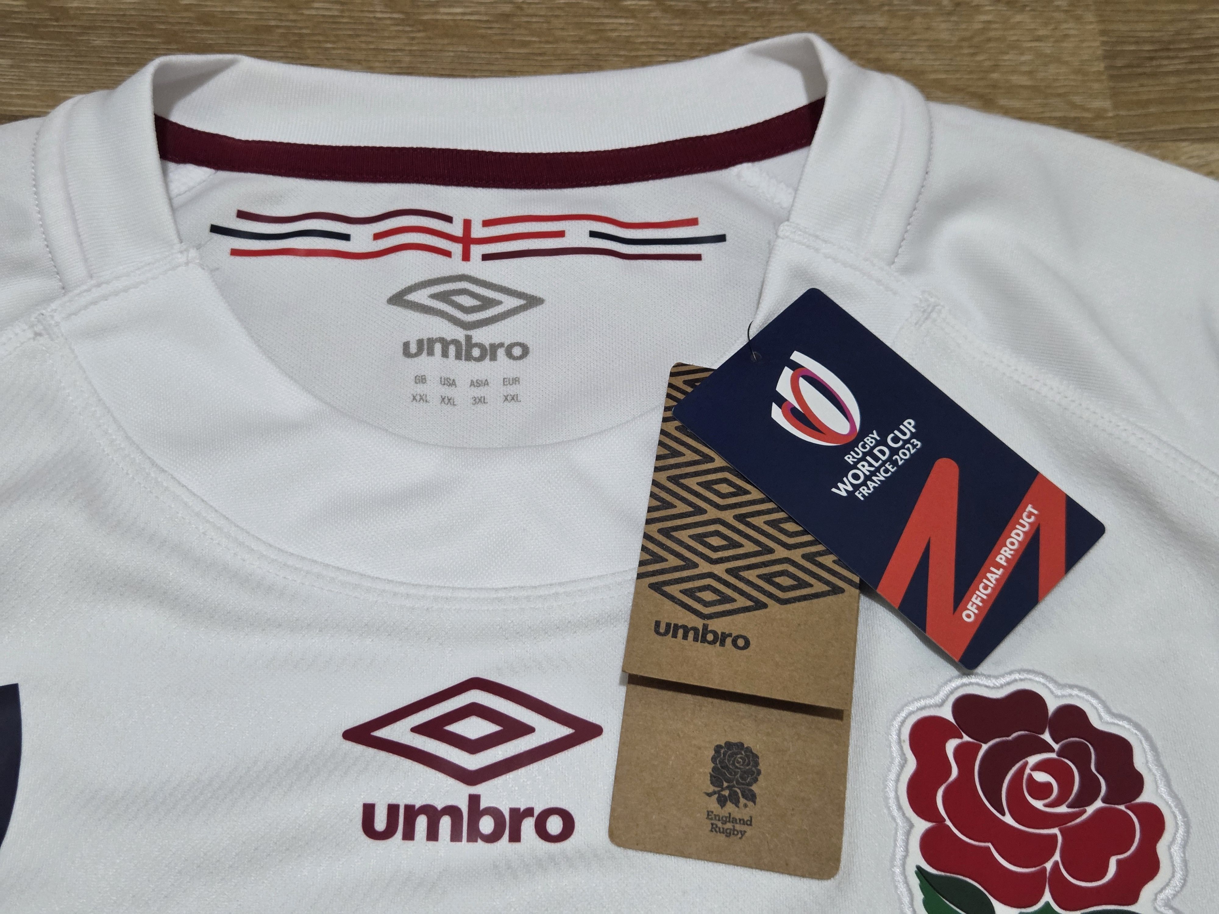 Umbro New Umbro 23/24 England Rugby World Cup RWC Home Jersey Size US XXL / EU 58 / 5 - 4 Thumbnail