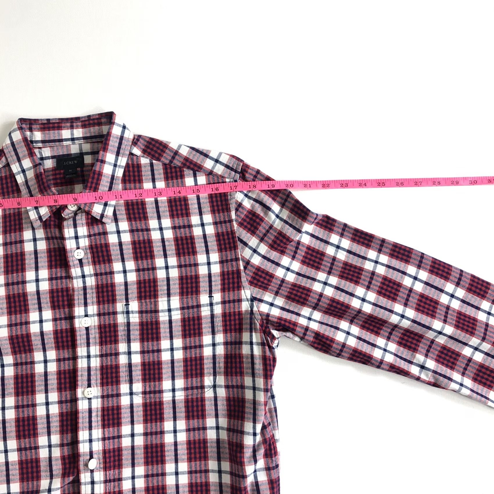 J.Crew J.CREW Button-Up Shirt Mens Medium Plaid Blue Red Long Sleeve Collar Casual Size US M / EU 48-50 / 2 - 4 Thumbnail