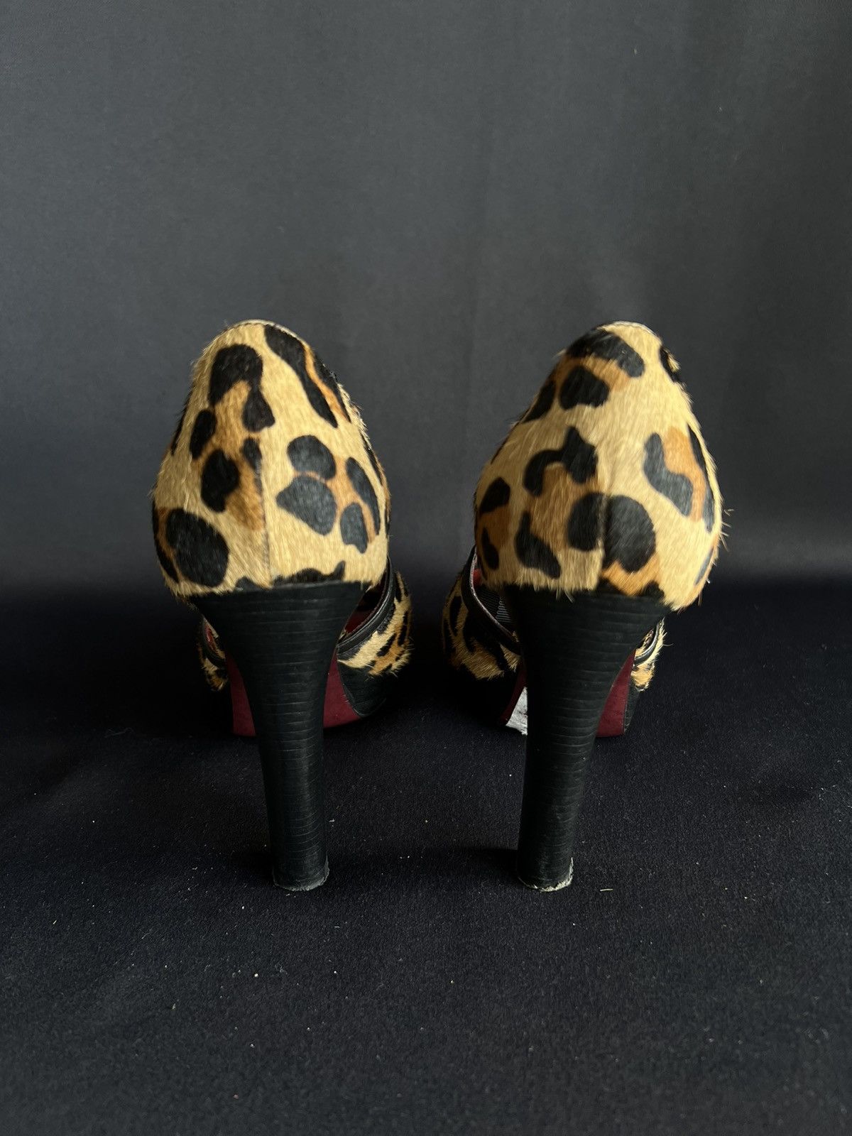 Kenzo KENZO Pony Fur Heels Shoes Beige / Black Size US 7 EU 37 1/2 Size US 7 / IT 37 - 7 Thumbnail