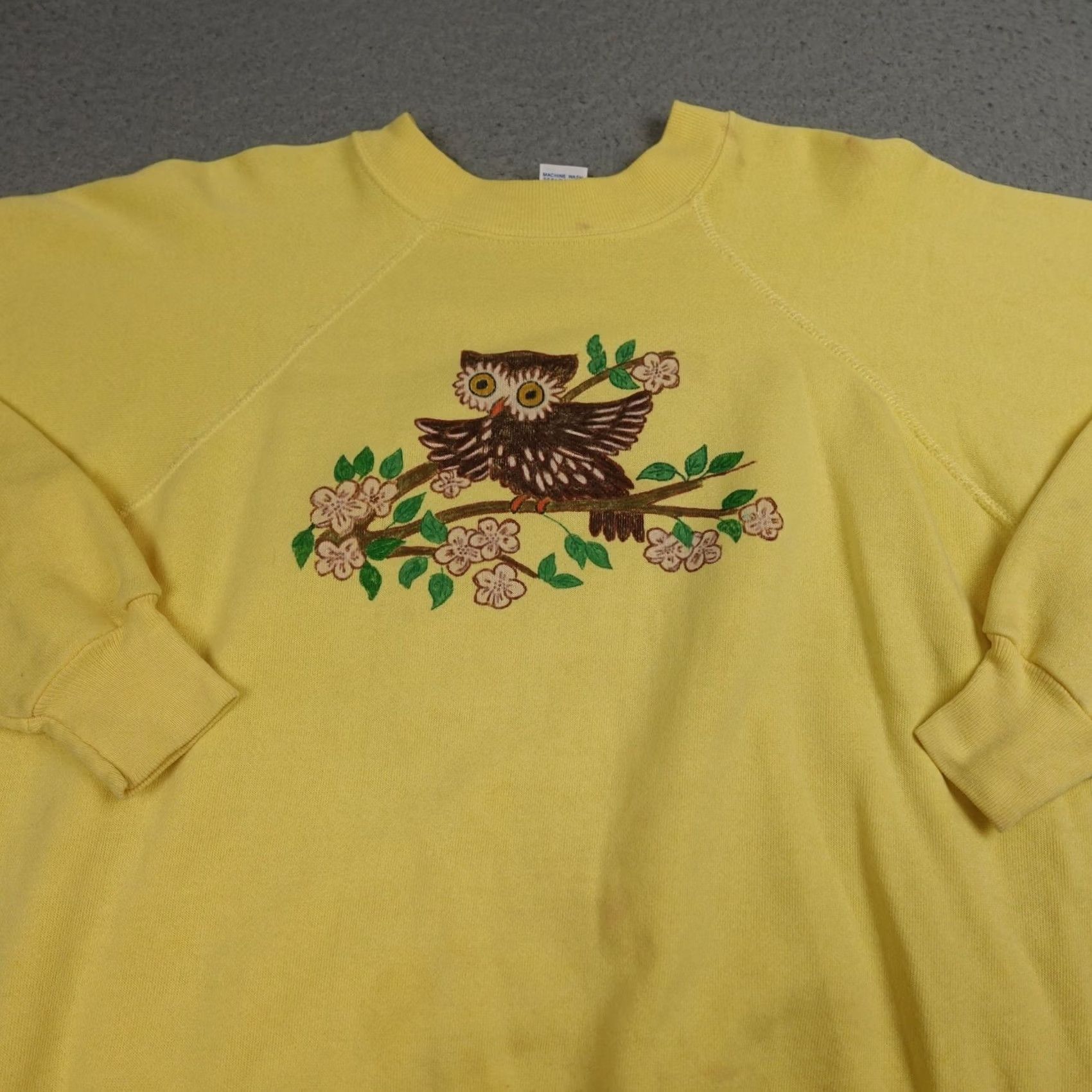 Vintage VINTAGE Pannill Sweatshirt Womens Large Yellow Owl Graphic 80s USA Ultra Sweats Size L / US 10 / IT 46 - 3 Thumbnail