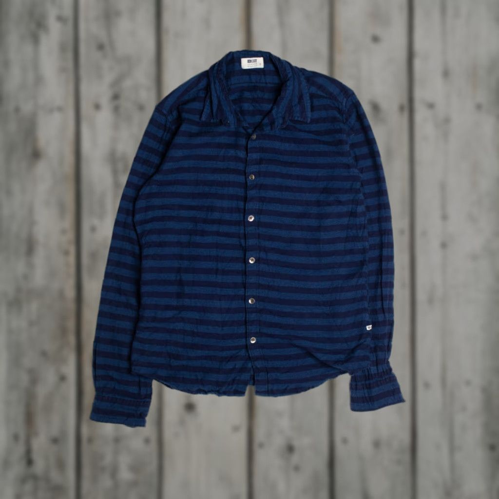 Pepe Jeans VINTAGE Pepe Jeans Blue Striped Flannel Shirt Medium London Size US M / EU 48-50 / 2 - 1 Thumbnail