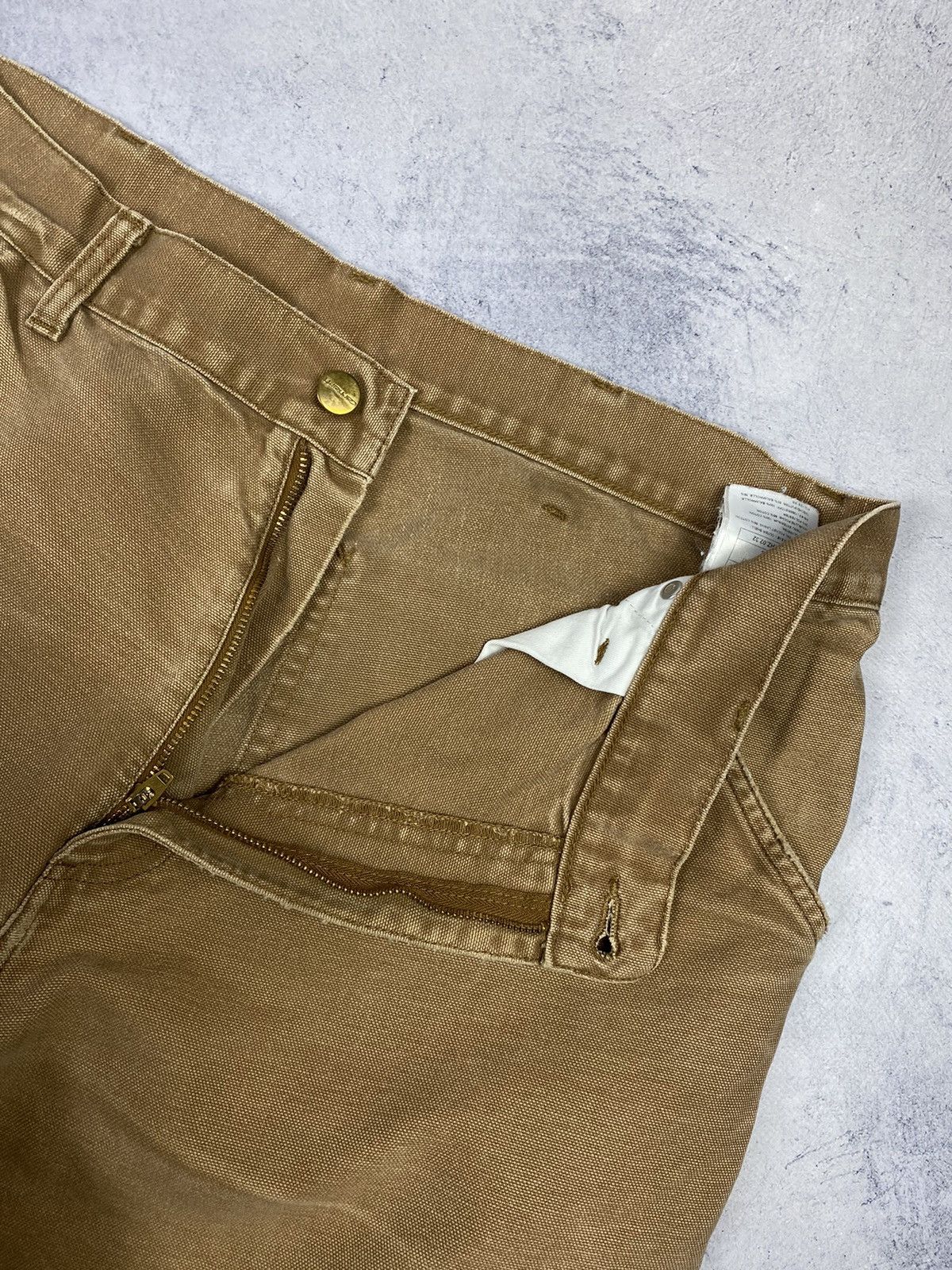 Carhartt Wip × Vintage Vintage Carhartt Single Knee Distressed Denim Work Pants Size US 34 / EU 50 - 14 Thumbnail