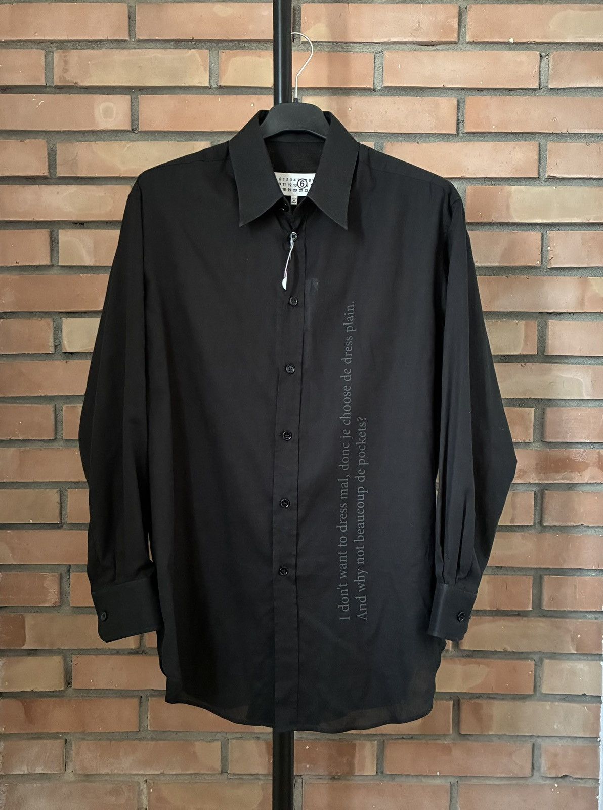 MM6 Maison Margiela MM6 black long-sleeve button shirt Size S / US 4 / IT 40 - 1 Thumbnail