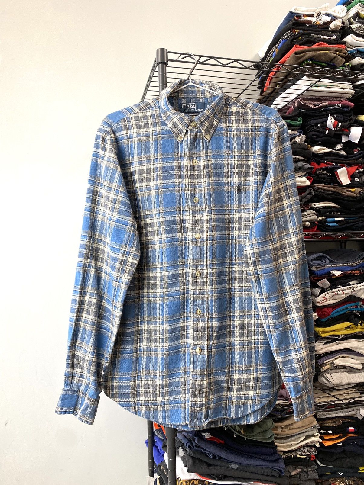 Japanese Brand Vintage Polo Ralph Lauren Flannel Plaid Checkered Shirt Size US M / EU 48-50 / 2 - 1 Thumbnail