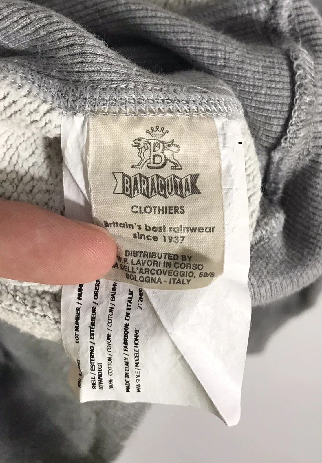 Baracuta Baracuta Sweatshirt Big Embroidered Logo Men’s S Gray Size US S / EU 44-46 / 1 - 6 Thumbnail