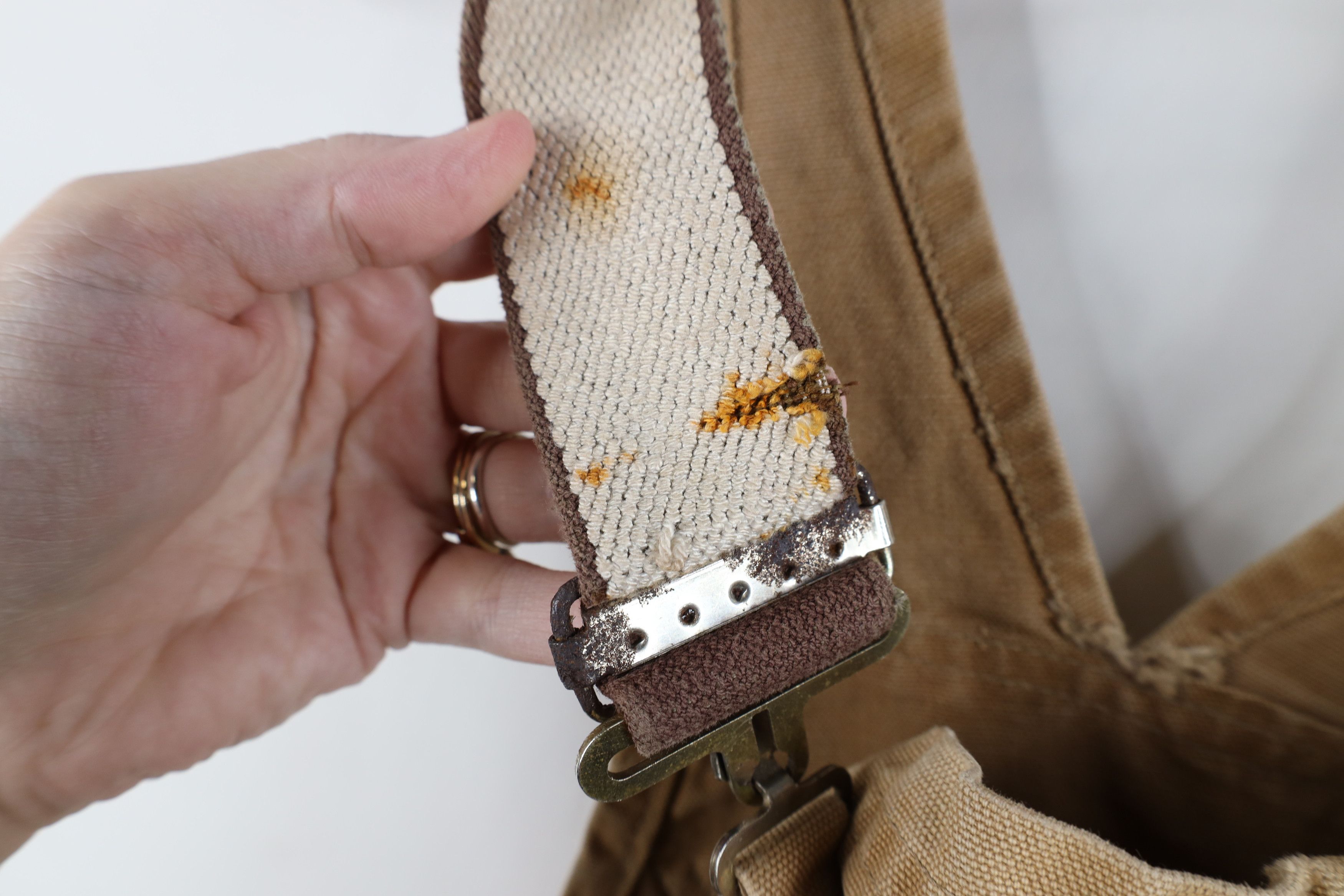 Carhartt Vintage 70s Carhartt Thrashed Double Knee Canvas Overalls Size US 36 / EU 52 - 15 Thumbnail