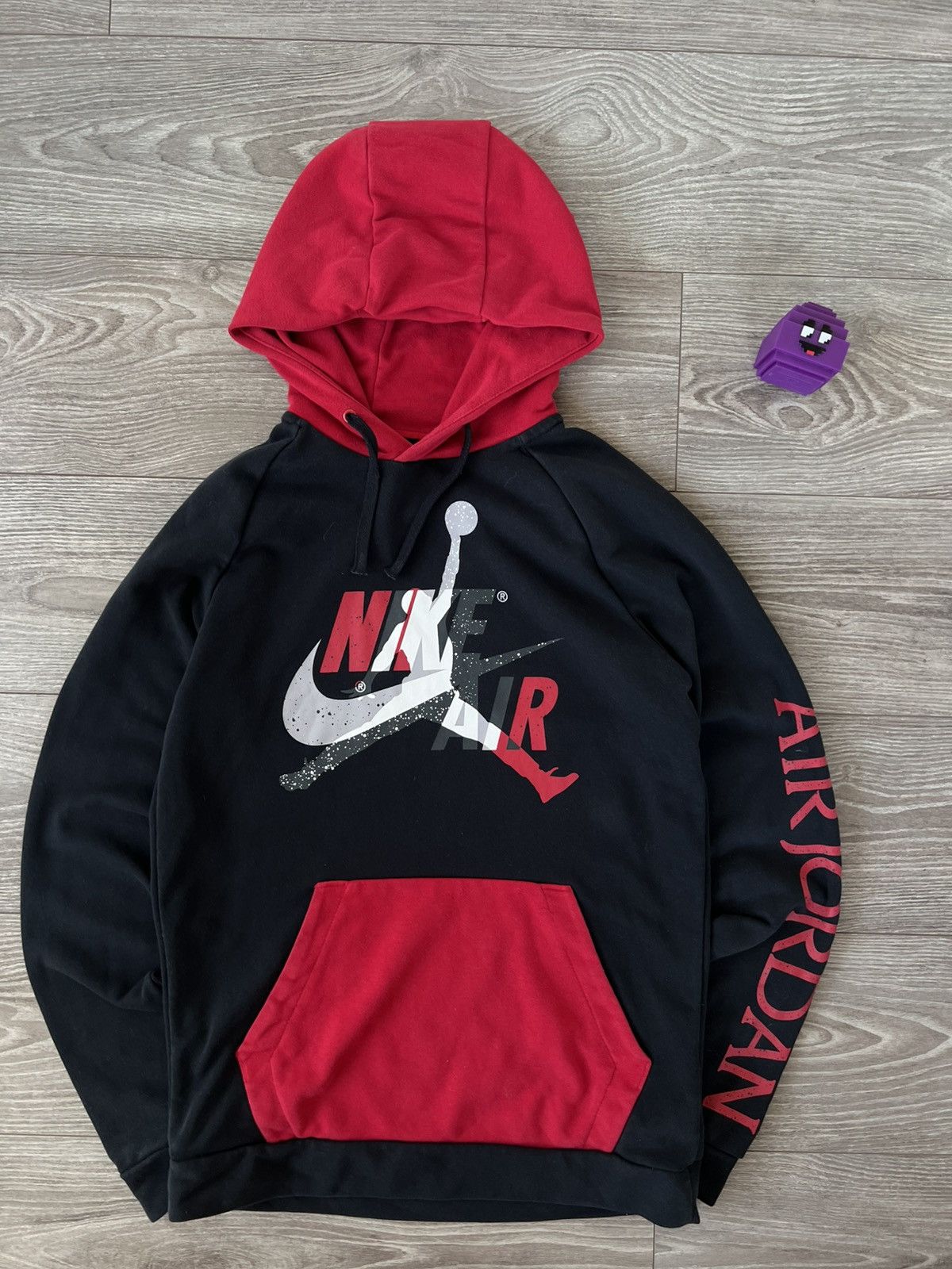 Jordan Brand Nike Air Jordan Jumpman Big Logo Red/Black Drill Y2k Hoodie Size US M / EU 48-50 / 2 - 4 Thumbnail