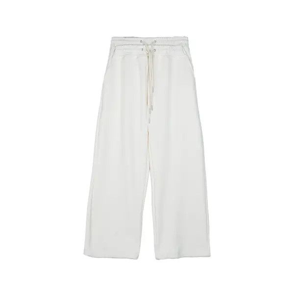 VIBE White Stacked Pleated Sweatpants Size US 32 / EU 48 - 3 Thumbnail