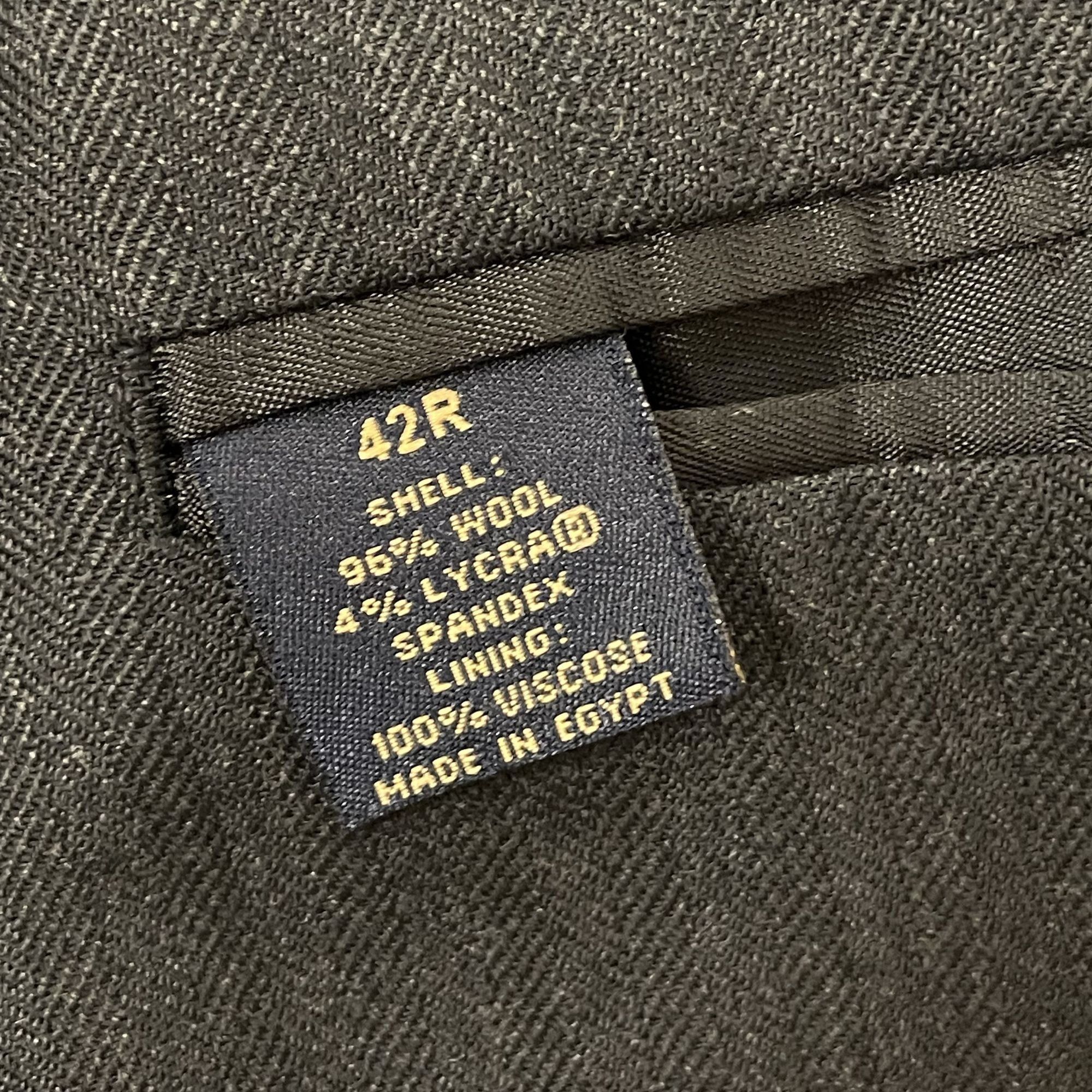 Brooks Brothers Brooks Brothers 346 Black HERRINGBONE Stretch Sport Coat Size 42R - 10 Thumbnail